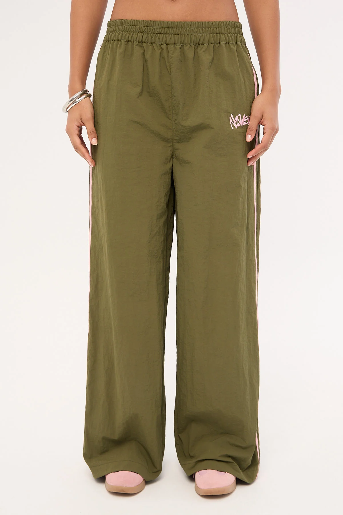 Neovision Radical Contrast Stripe Pant Khaki Green - Image 11