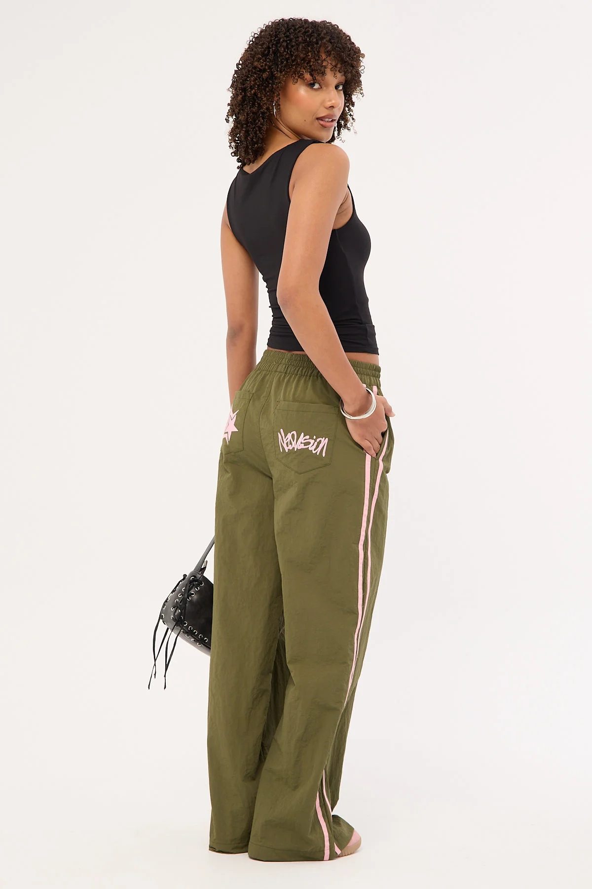 Neovision Radical Contrast Stripe Pant Khaki Green - Image 6
