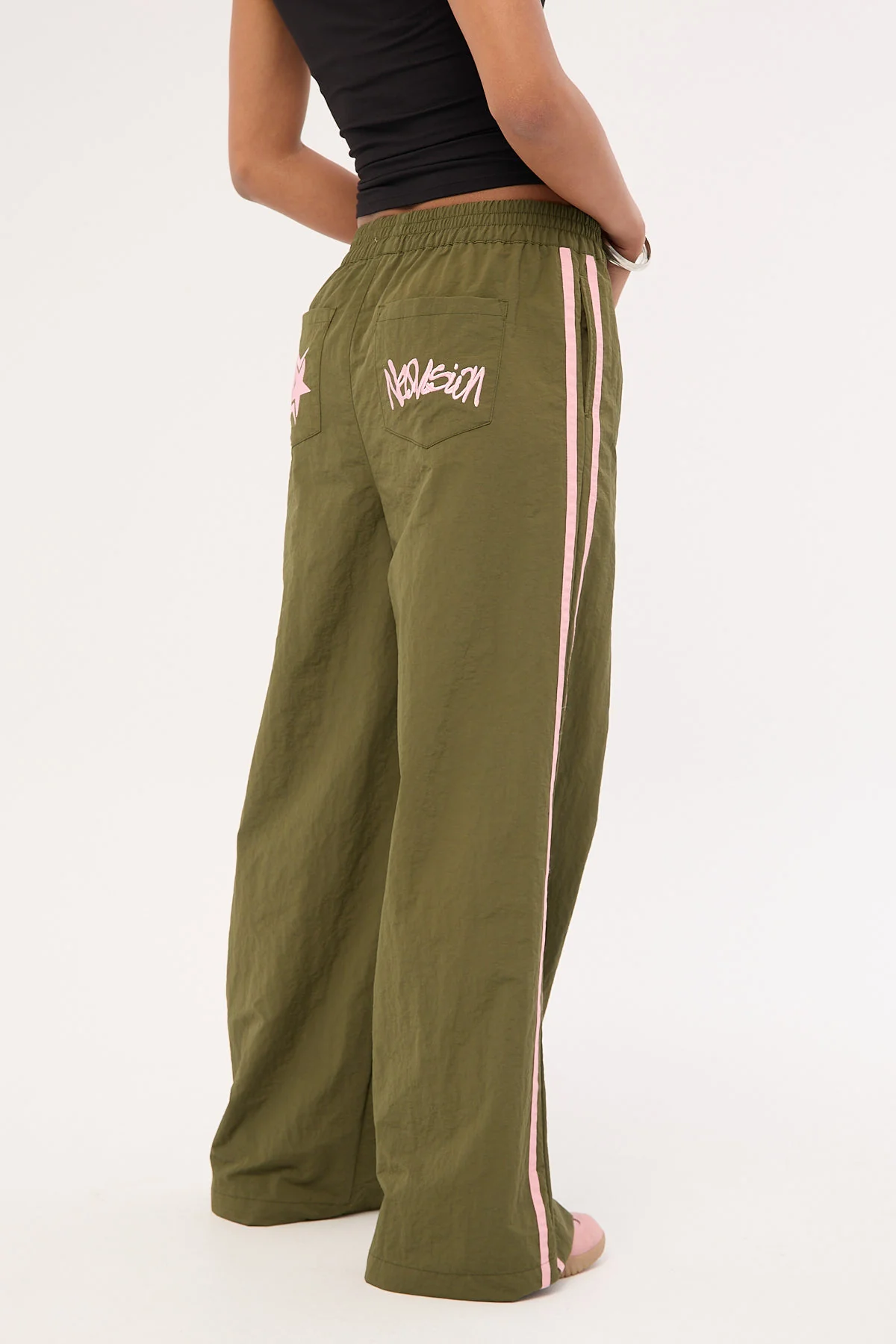 Neovision Radical Contrast Stripe Pant Khaki Green - Image 7