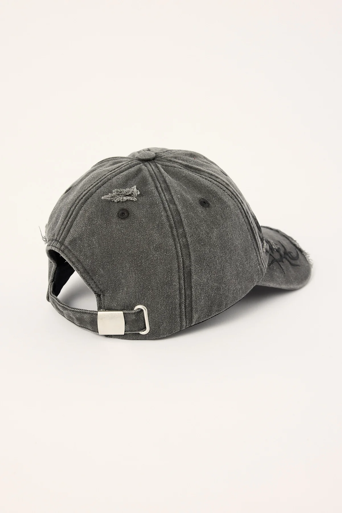 Neovision Ragged Distressed Dad Cap Acid Wash Black - Image 4
