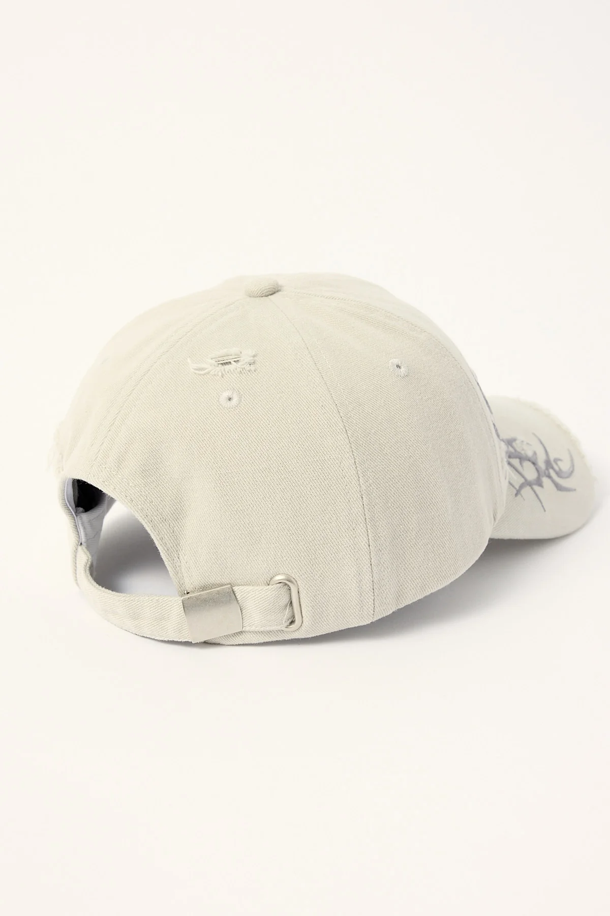 Neovision Ragged Distressed Dad Cap Light Grey - Image 4