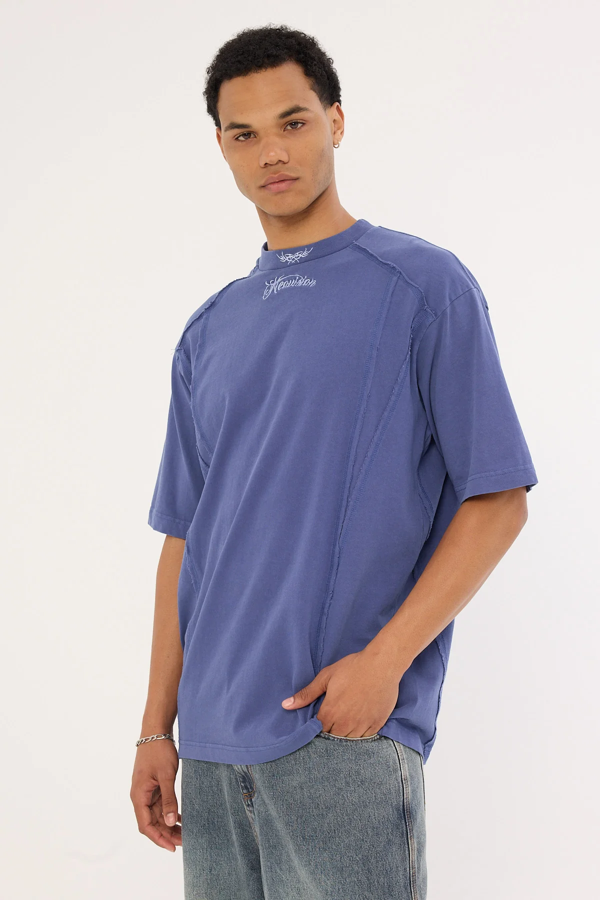 Neovision Ragged Oversize Super Heavy Tee Washed Blue