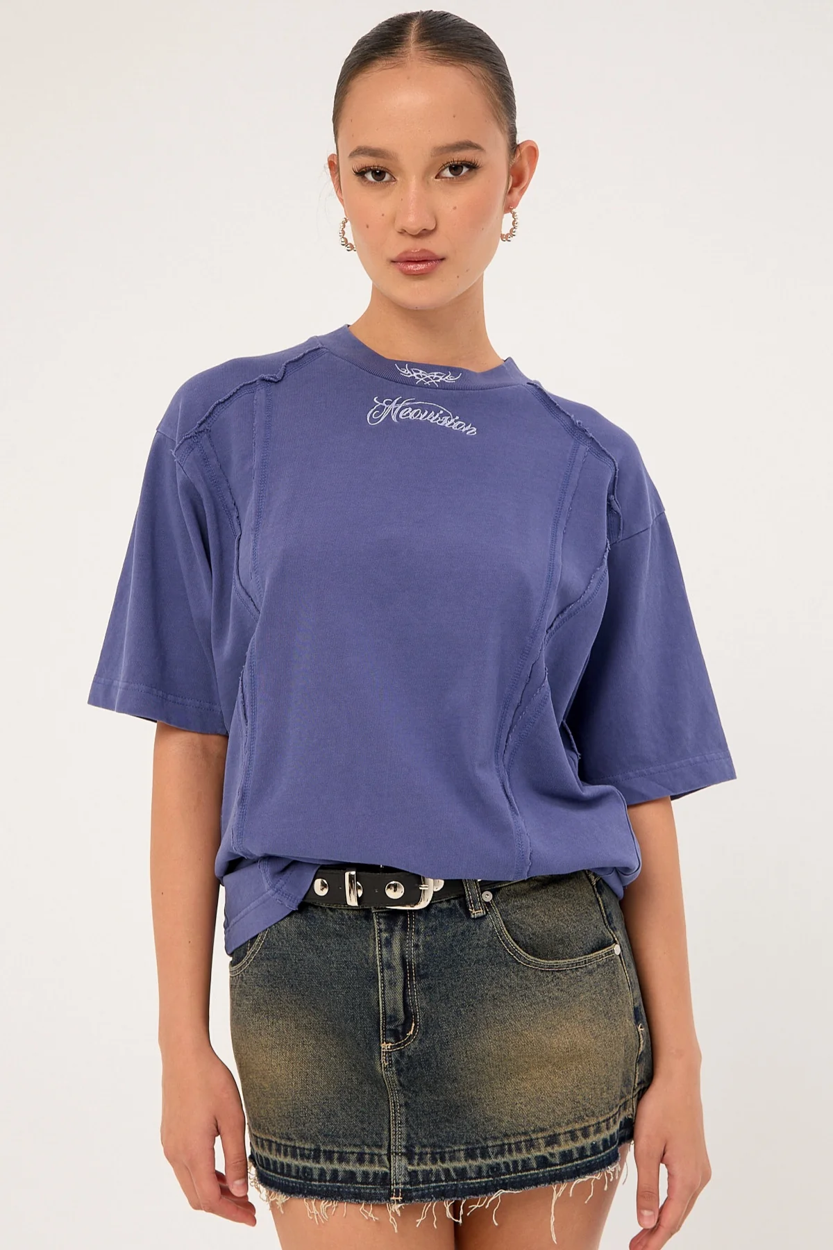 Neovision Ragged Oversize Super Heavy Tee Washed Blue - Image 3