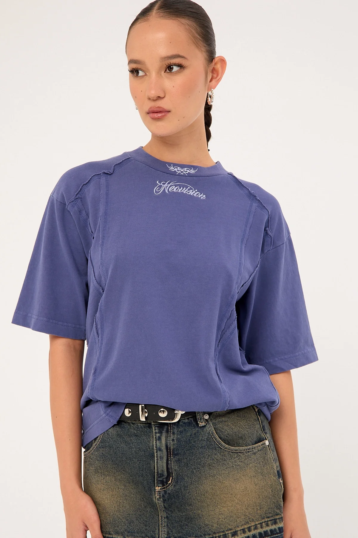 Neovision Ragged Oversize Super Heavy Tee Washed Blue - Image 5
