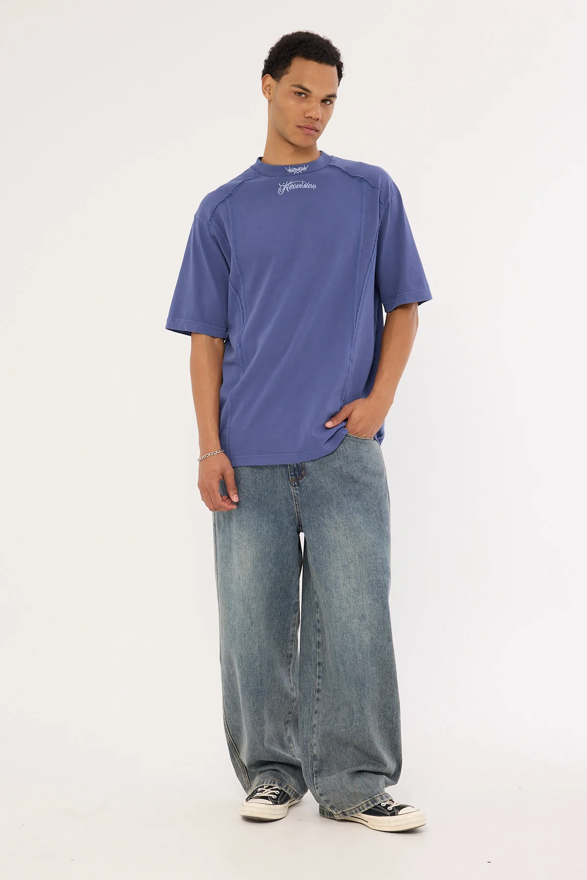 Neovision Ragged Oversize Super Heavy Tee Washed Blue - Image 8