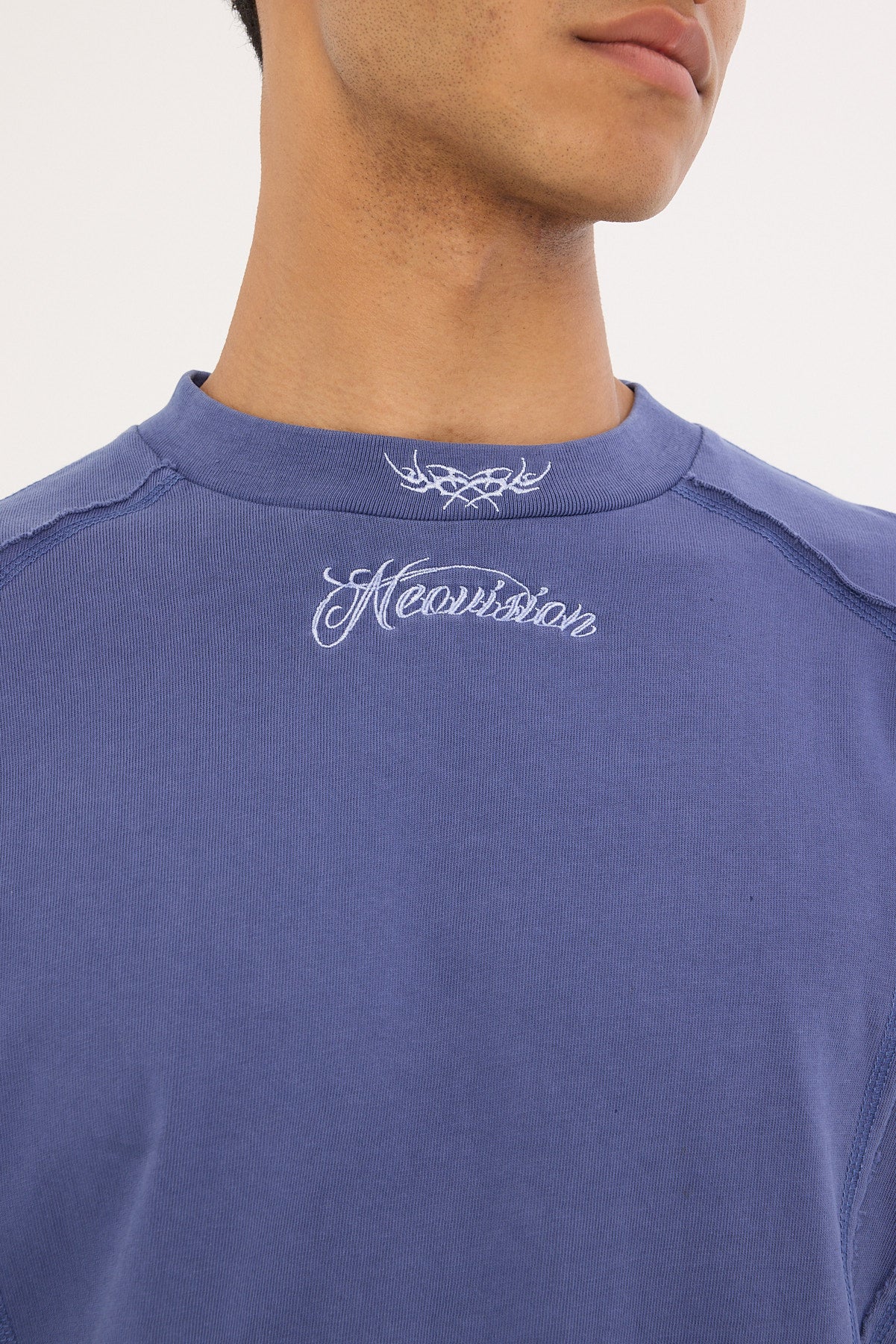 Neovision Ragged Oversize Super Heavy Tee Washed Blue - Image 9