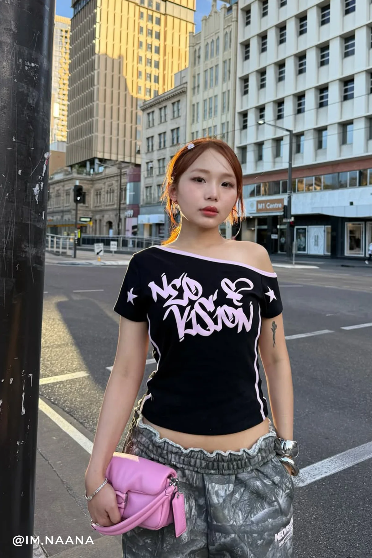 Neovision Rakugaki Off Shoulder Top Black