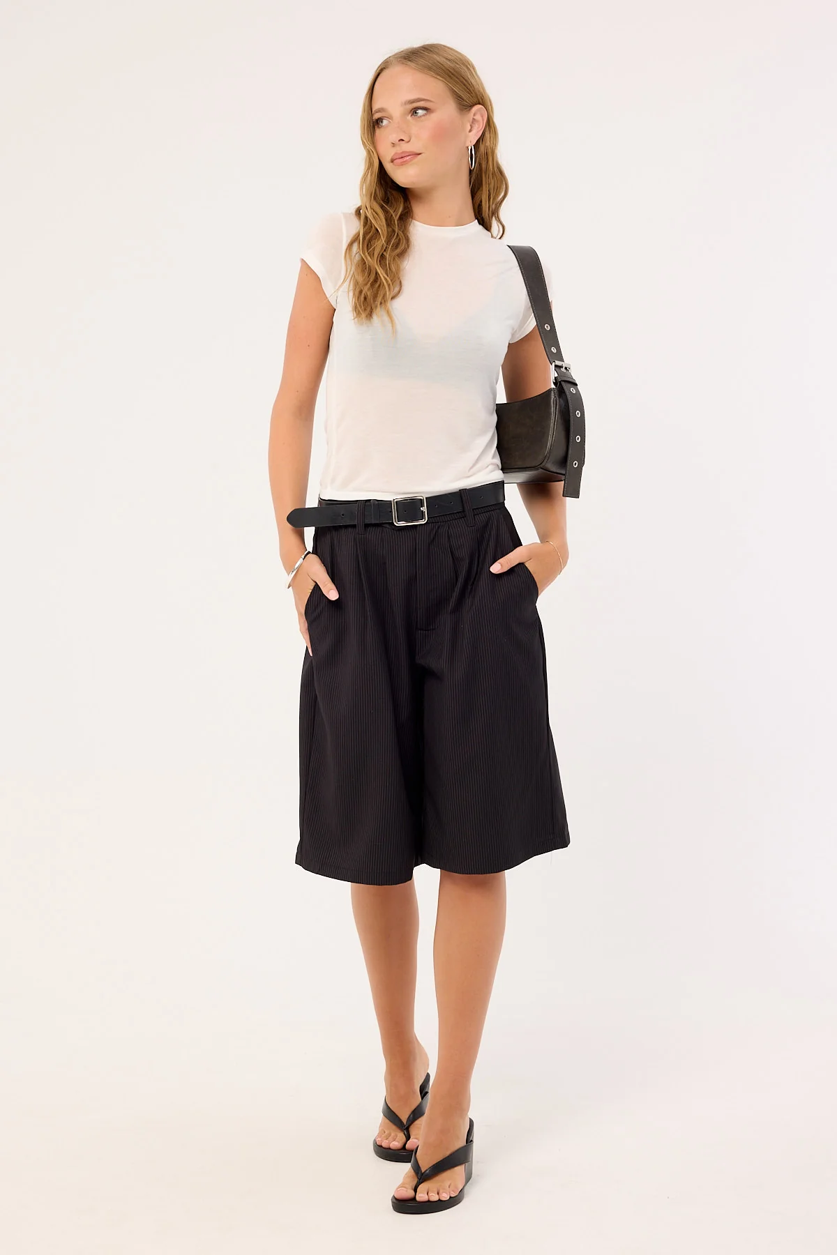 Neovision Razed Tailored Short Black Pinstripe - Image 8