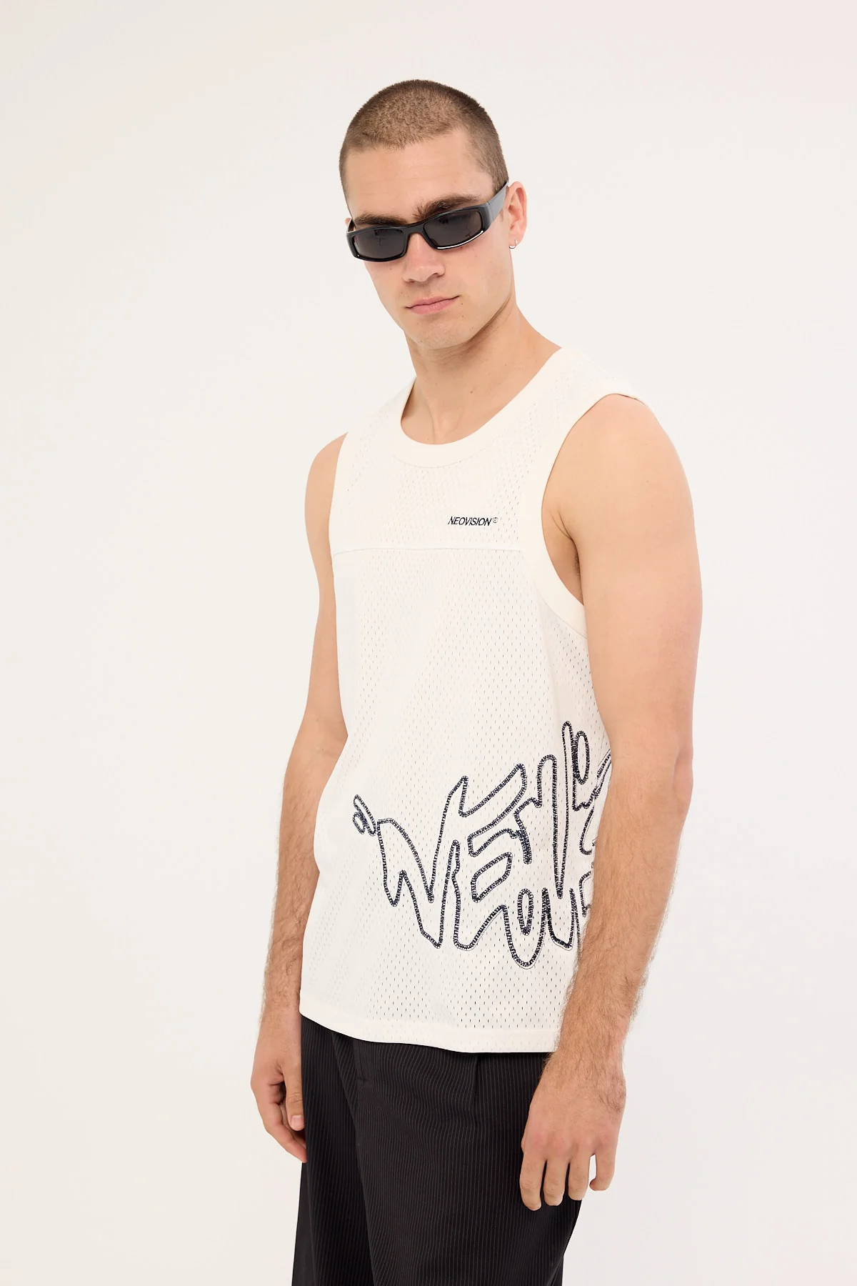 Neovision Reflekt Loose Singlet Tank White - Image 4