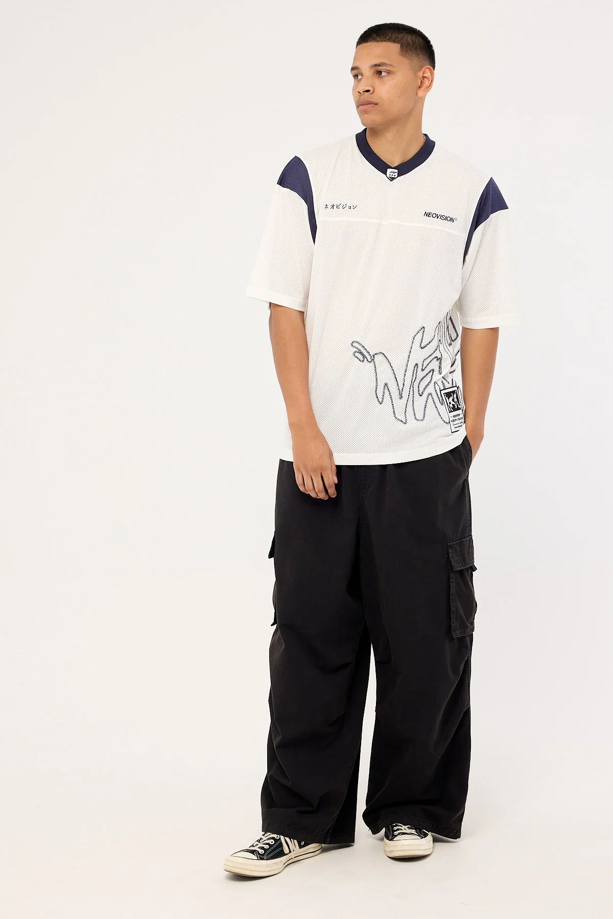 Neovision Reflekt V Neck Jersey White - Image 2