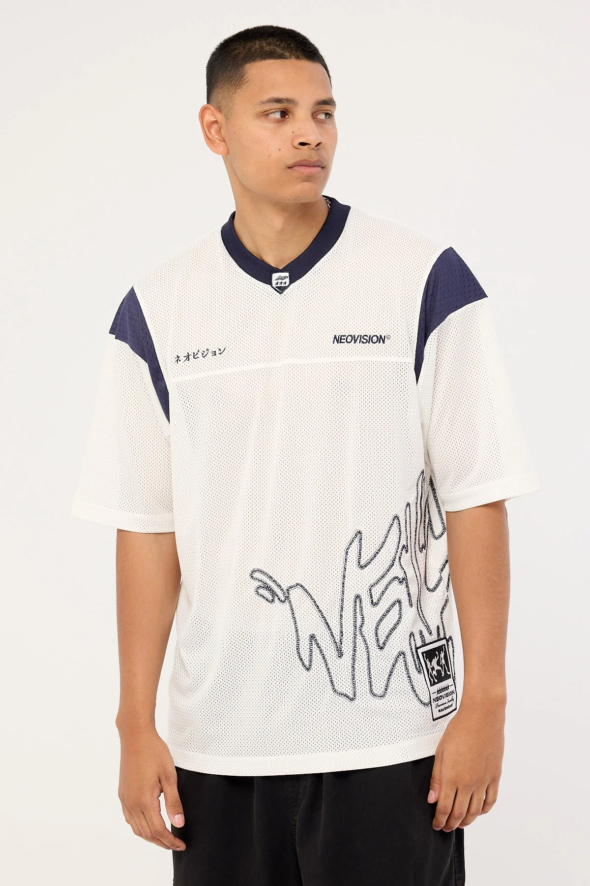 Neovision Reflekt V Neck Jersey White - Image 3