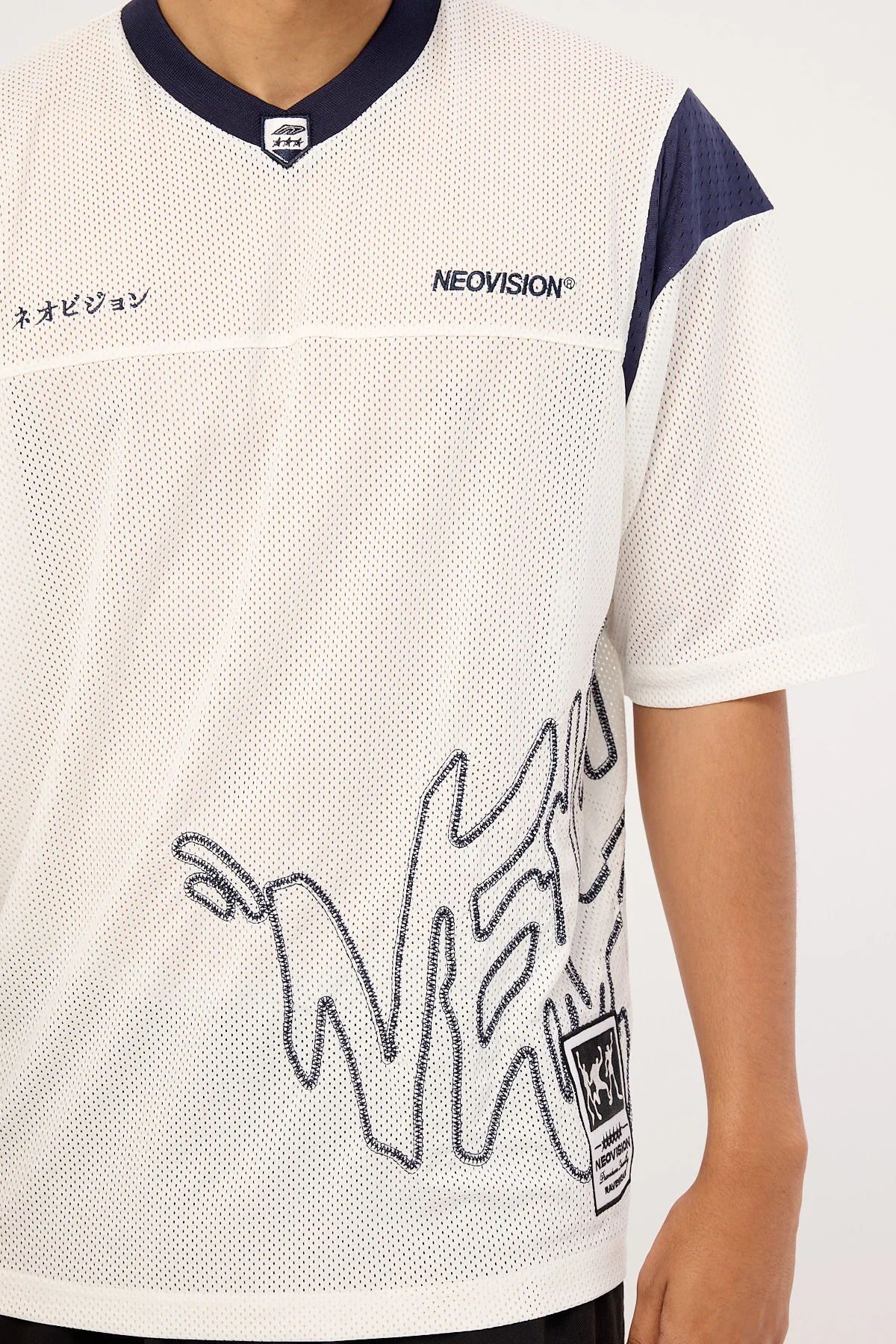 Neovision Reflekt V Neck Jersey White - Image 4