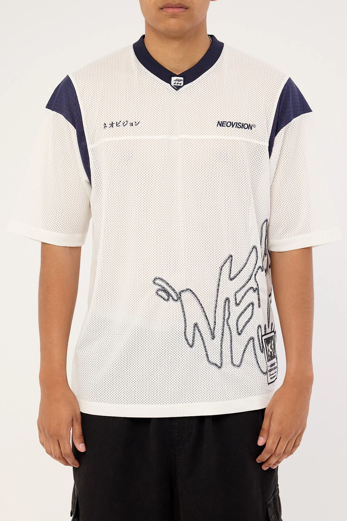 Neovision Reflekt V Neck Jersey White - Image 6