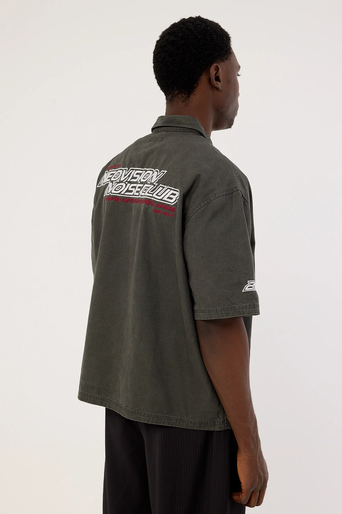 Neovision Reserved Cropped Quarter Zip Polo Charcoal - Image 6