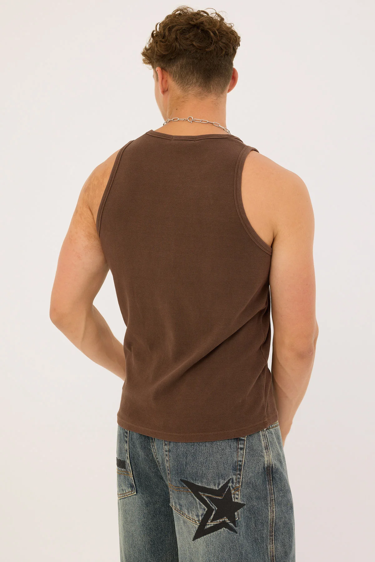 Neovision Restricted Singlet Tank Washed Coffee - Image 5
