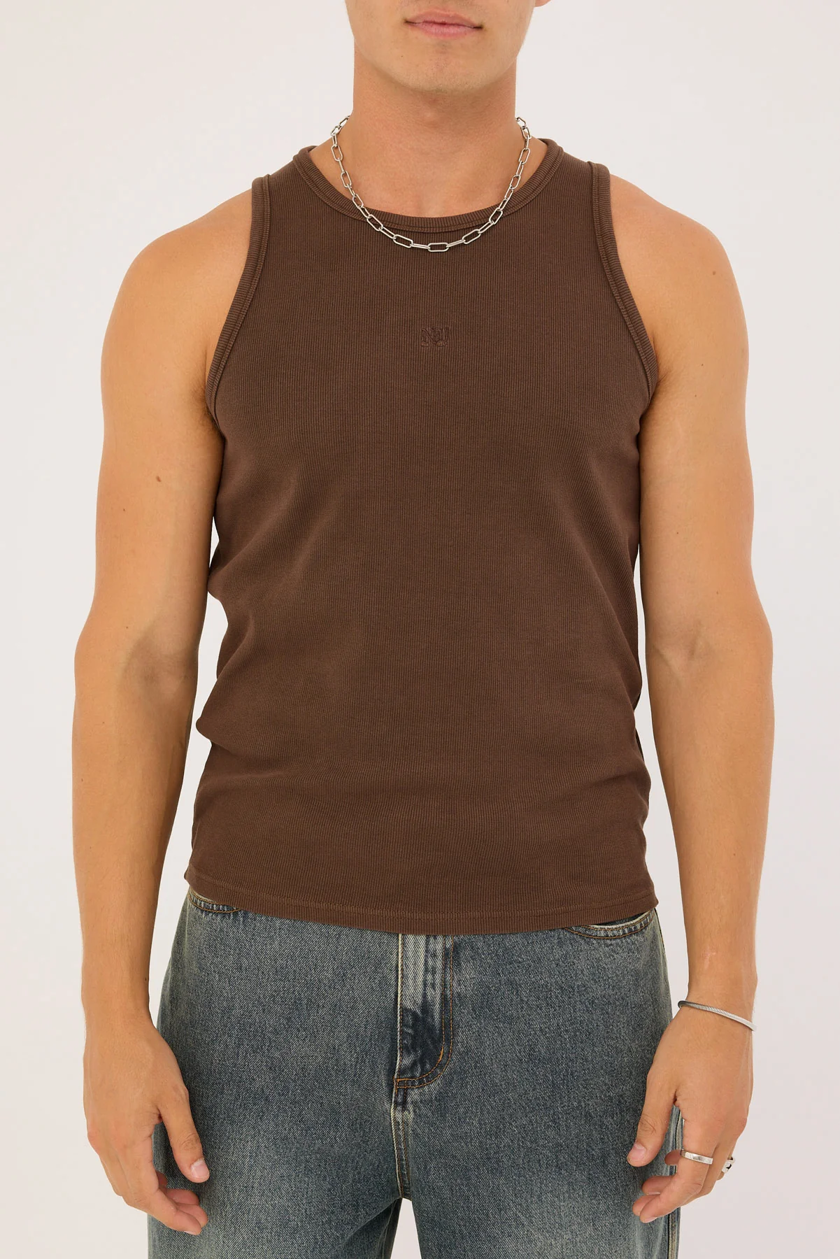 Neovision Restricted Singlet Tank Washed Coffee - Image 6