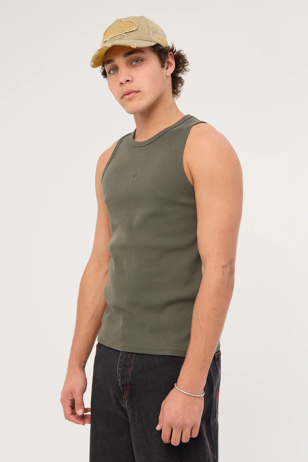 Neovision Restricted Singlet Tank Washed Khaki - Image 3