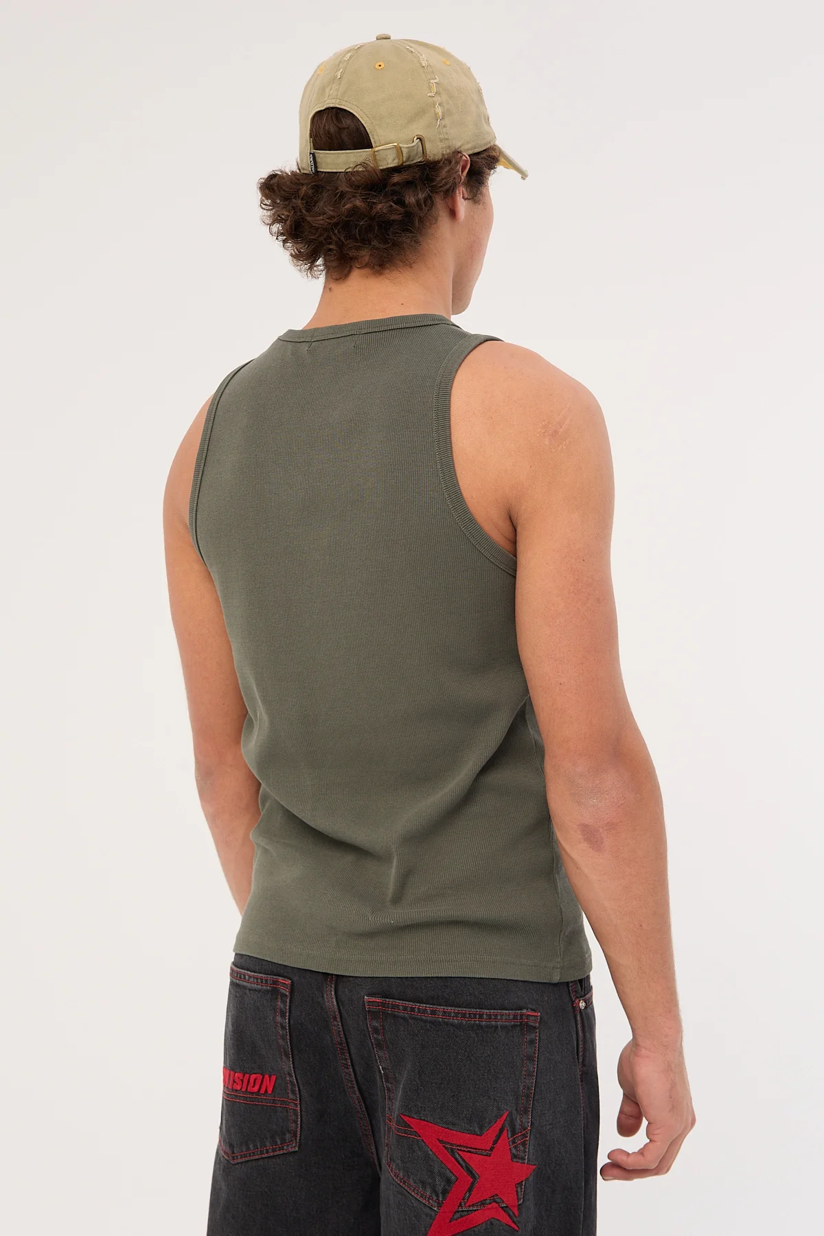 Neovision Restricted Singlet Tank Washed Khaki - Image 4