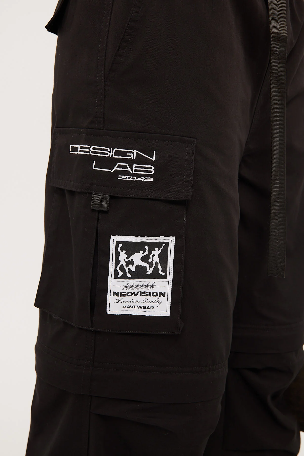 Neovision Ritual Wide Zip Off Cargo Pant Black - Image 14