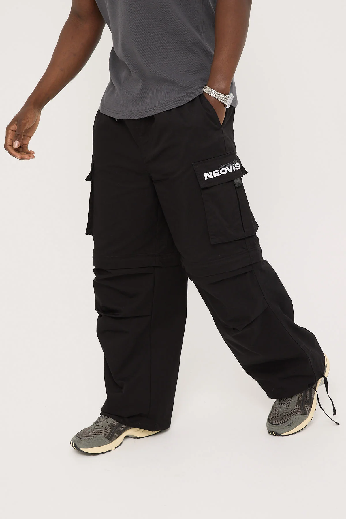 Neovision Ritual Wide Zip Off Cargo Pant Black - Image 6