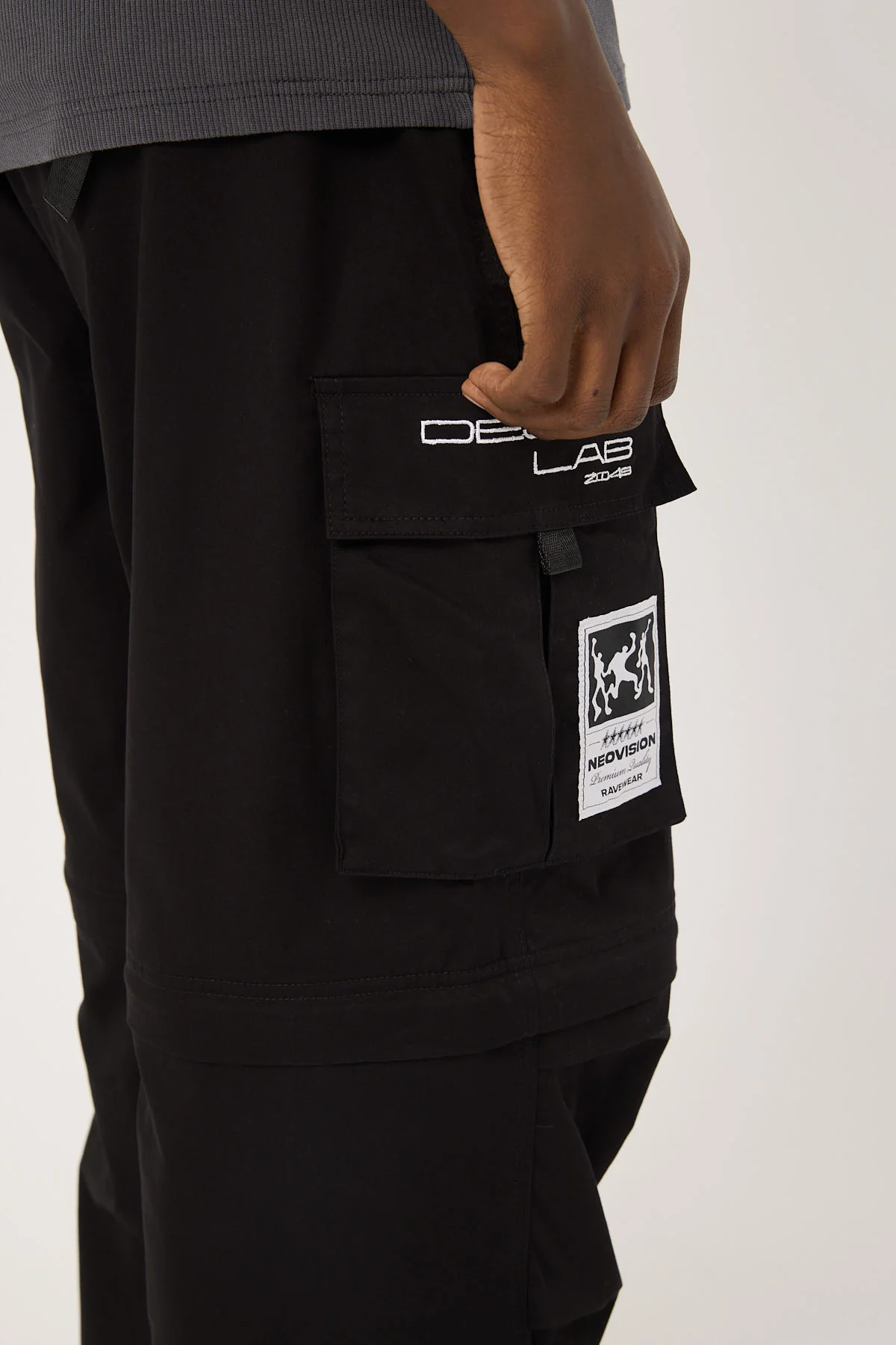 Neovision Ritual Wide Zip Off Cargo Pant Black - Image 8