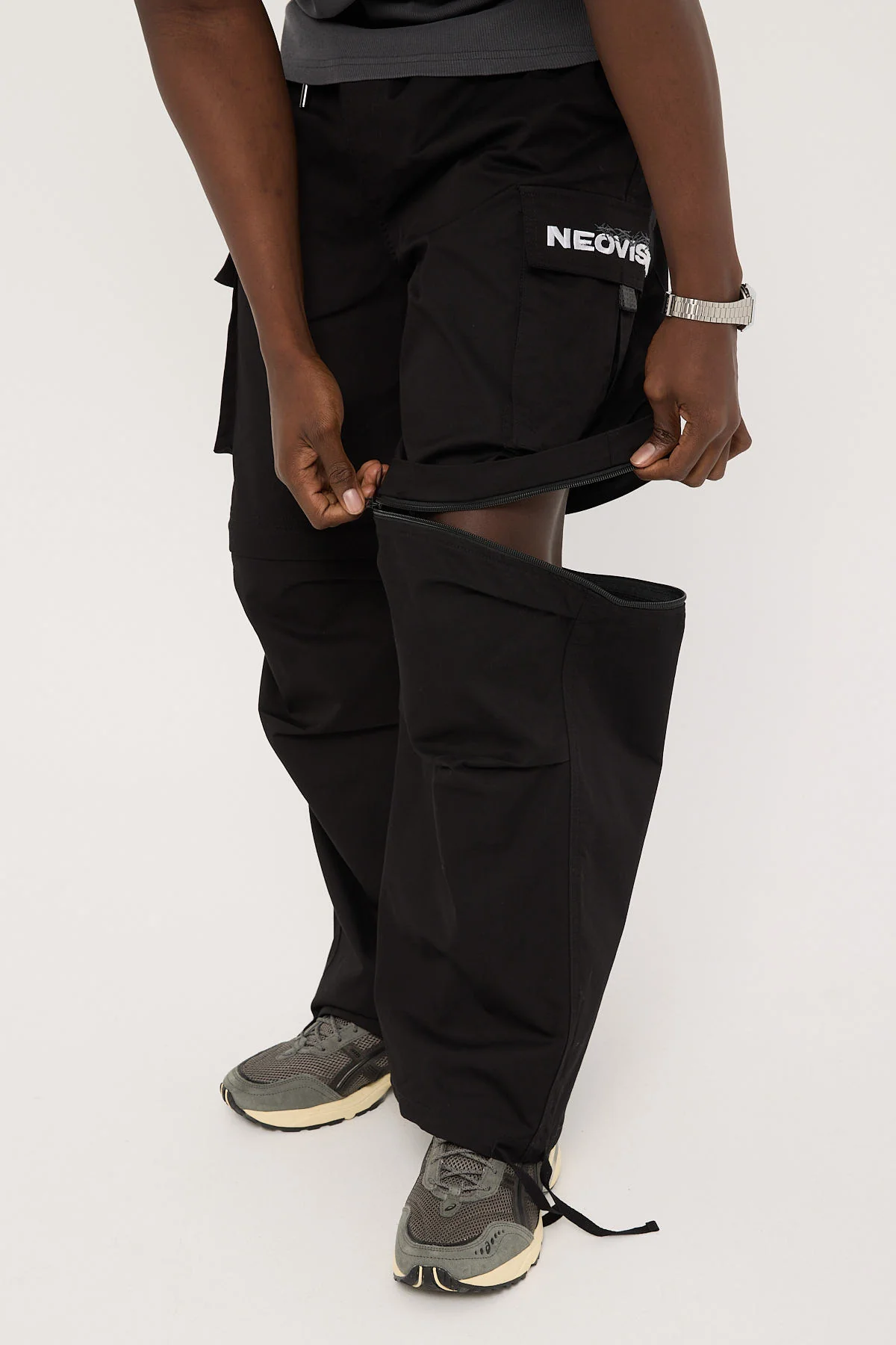 Neovision Ritual Wide Zip Off Cargo Pant Black - Image 9