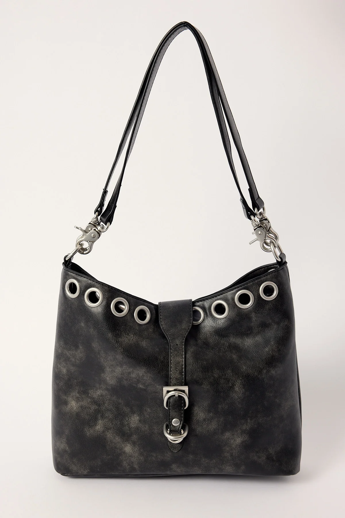 Neovision Rivet Large Slouch Bag Washed Black
