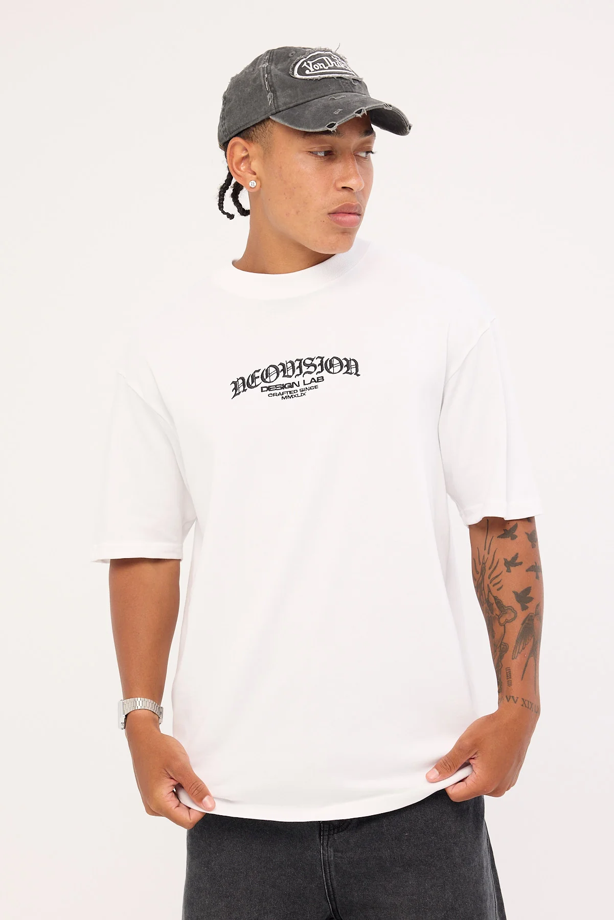 Neovision Rosebud Oversize Super Heavy Tee White - Image 4