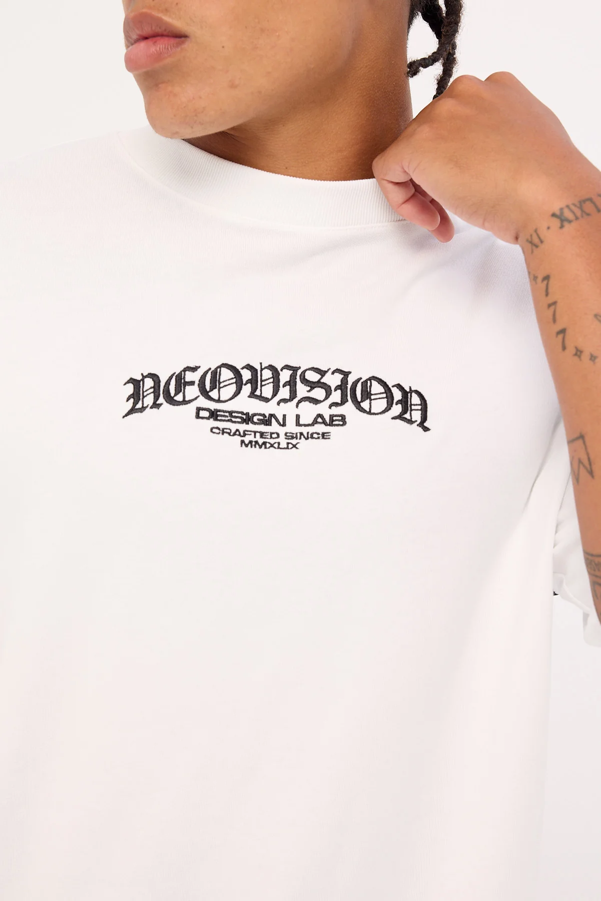 Neovision Rosebud Oversize Super Heavy Tee White - Image 5