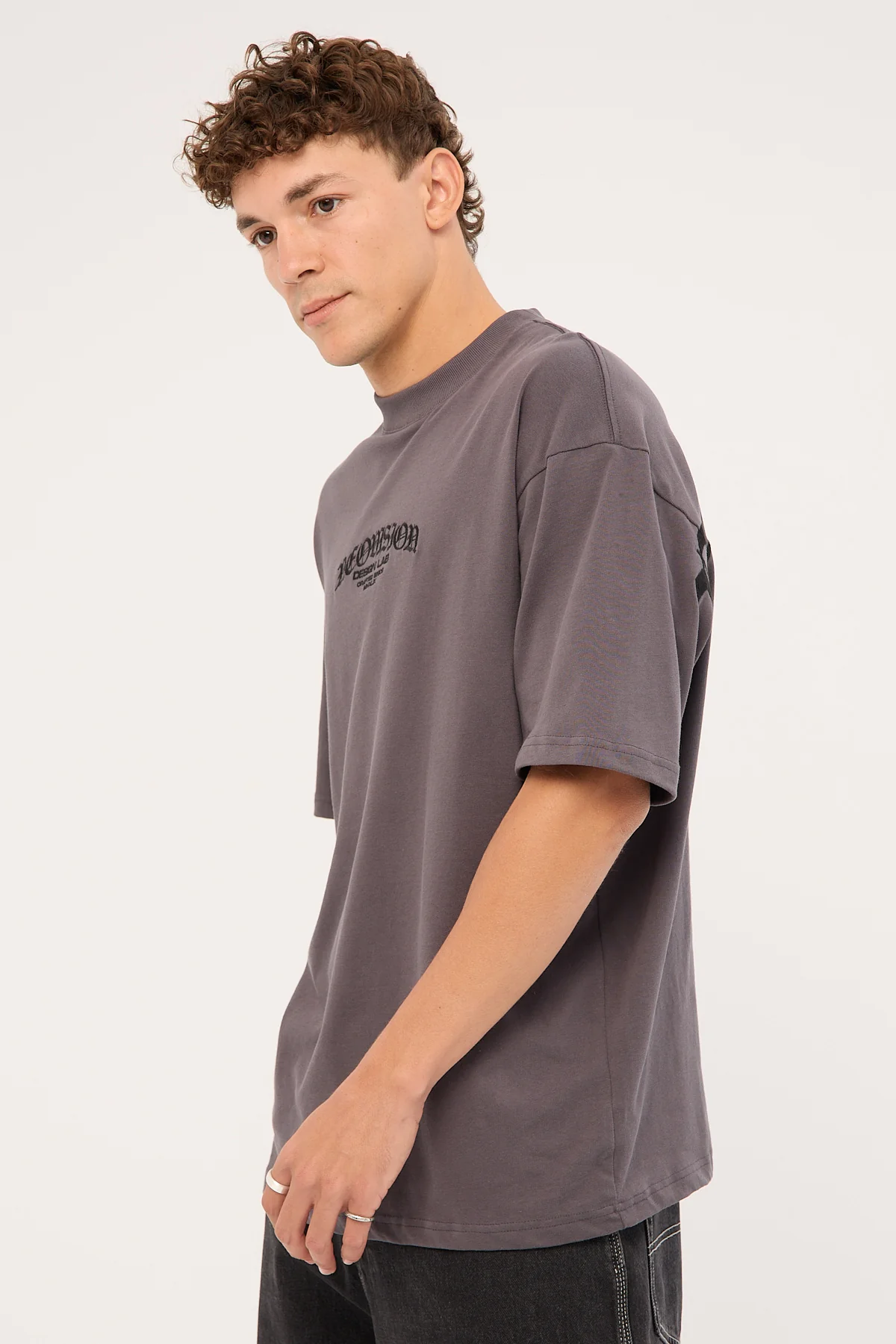 Neovision Rosebud Oversized Super Heavy Tee ASPHALT - Image 7
