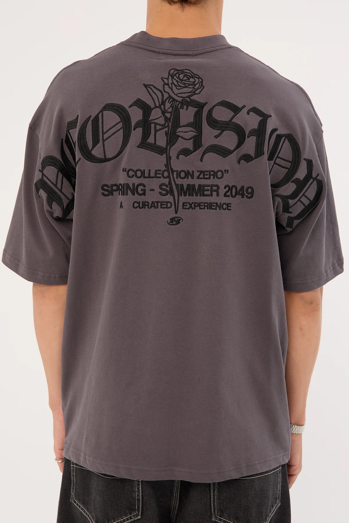 Neovision Rosebud Oversized Super Heavy Tee ASPHALT - Image 8