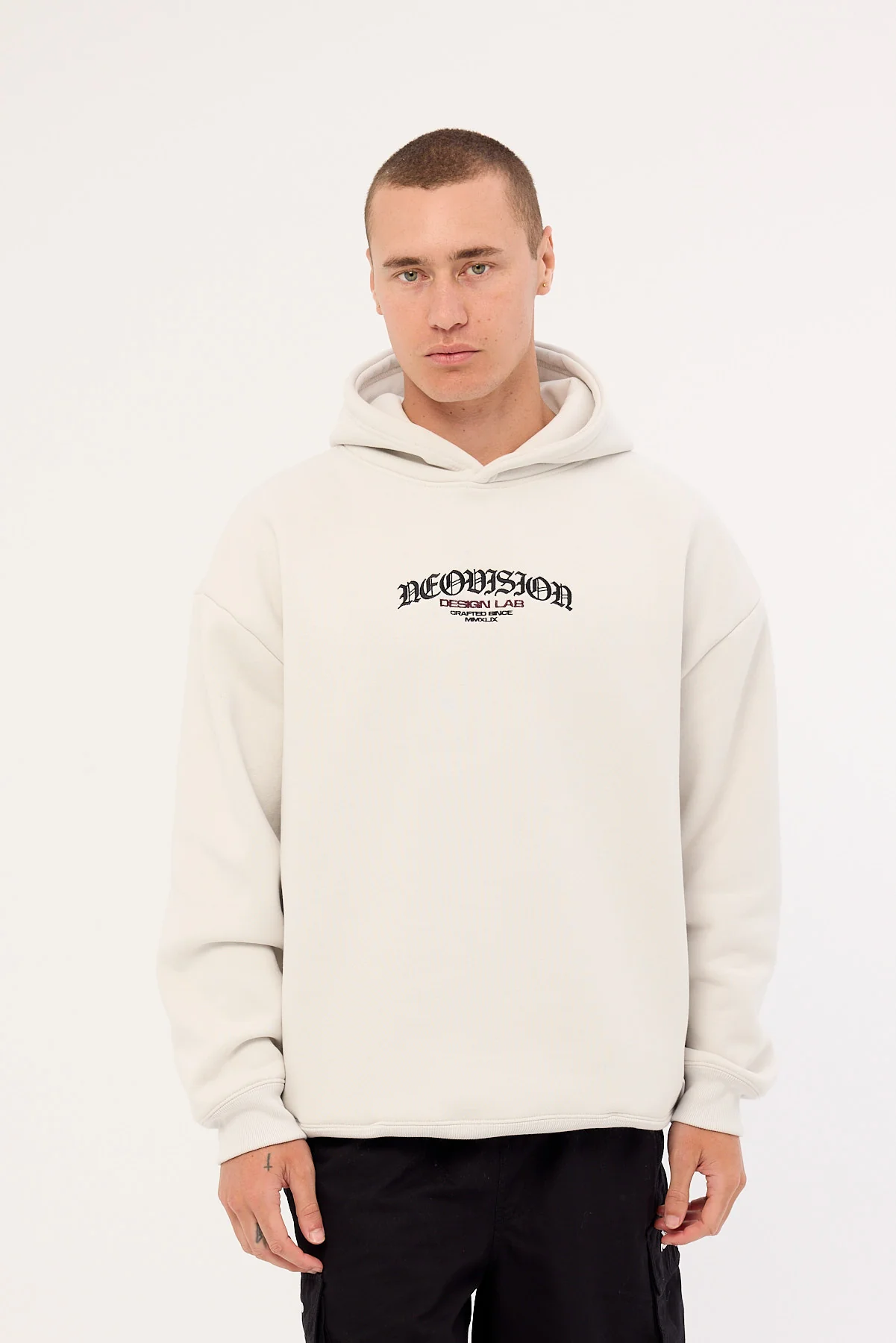 Neovision Rosebud Street Hoodie Grey Fog - Image 2