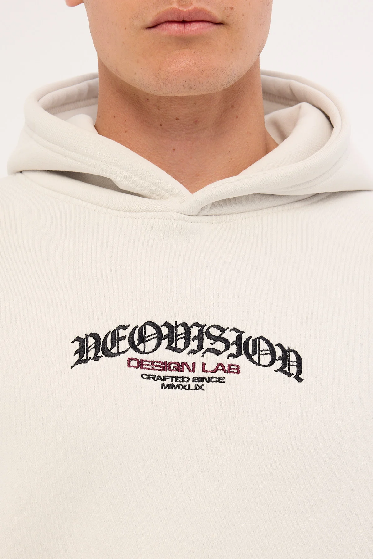 Neovision Rosebud Street Hoodie Grey Fog - Image 4