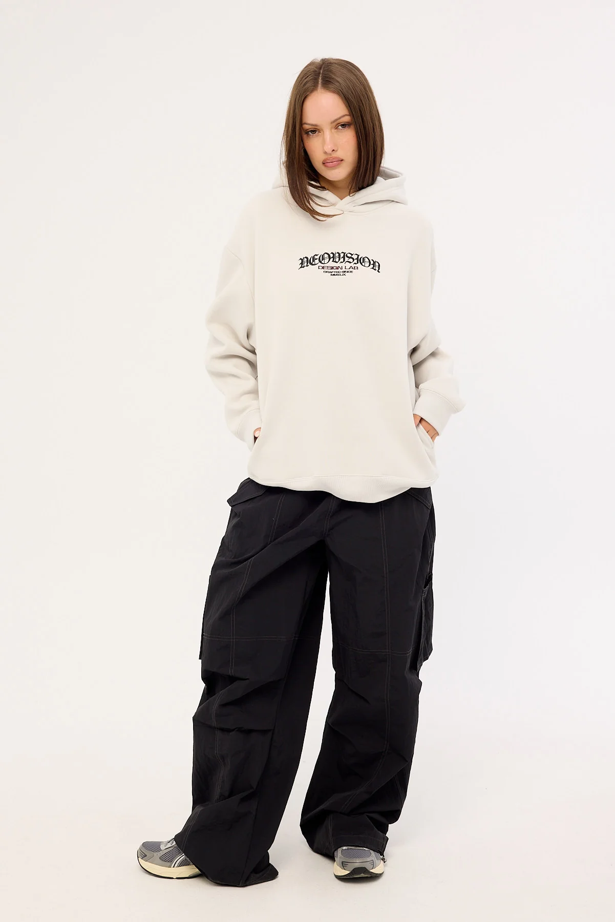 Neovision Rosebud Street Hoodie Grey Fog - Image 7