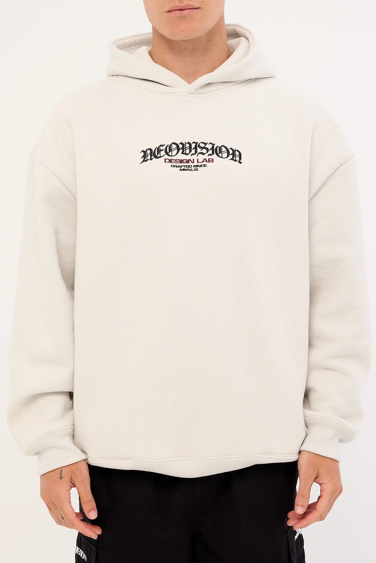 Neovision Rosebud Street Hoodie Grey Fog - Image 9