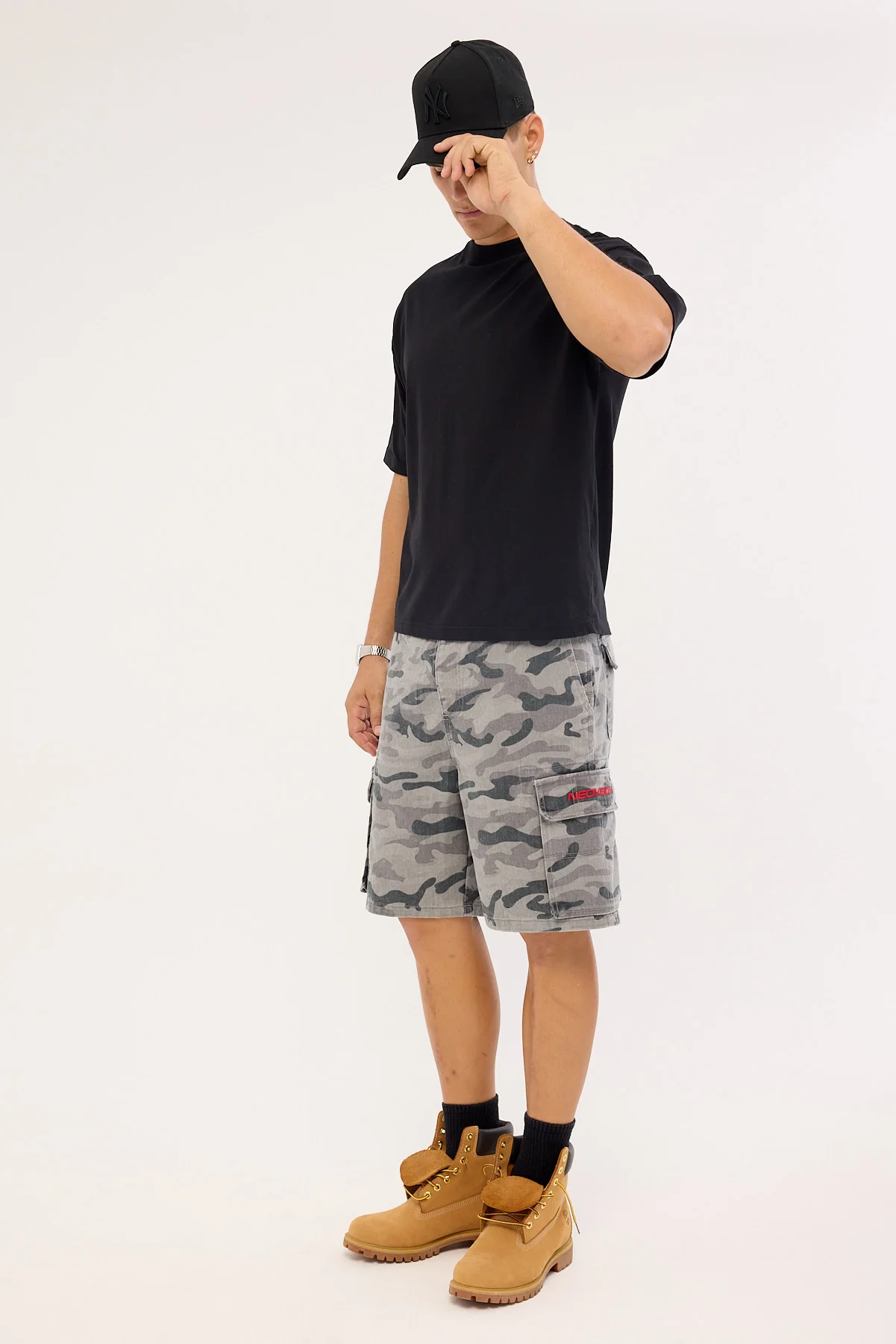 Neovision Rumble Elastic Waist Cargo Short Asphalt Camo - Image 4