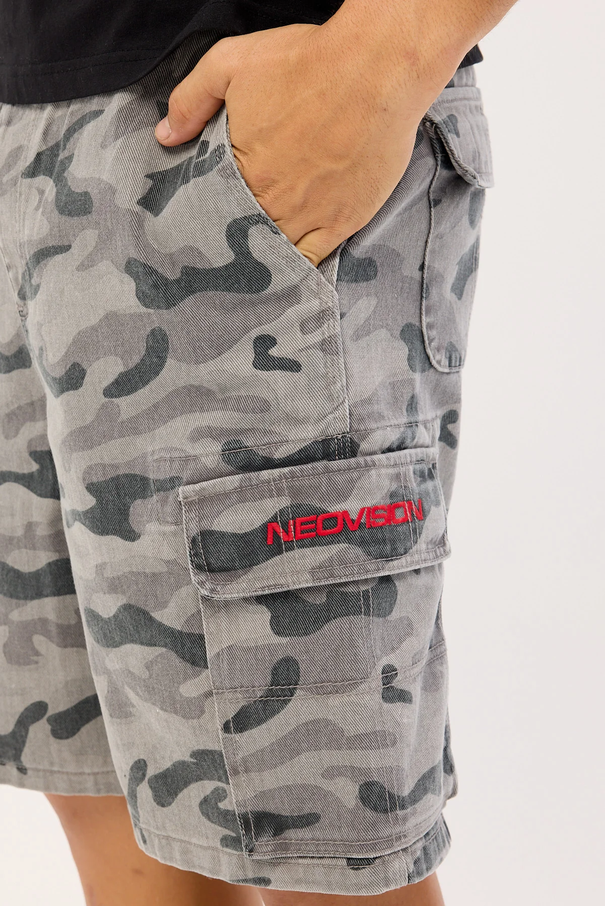 Neovision Rumble Elastic Waist Cargo Short Asphalt Camo - Image 6