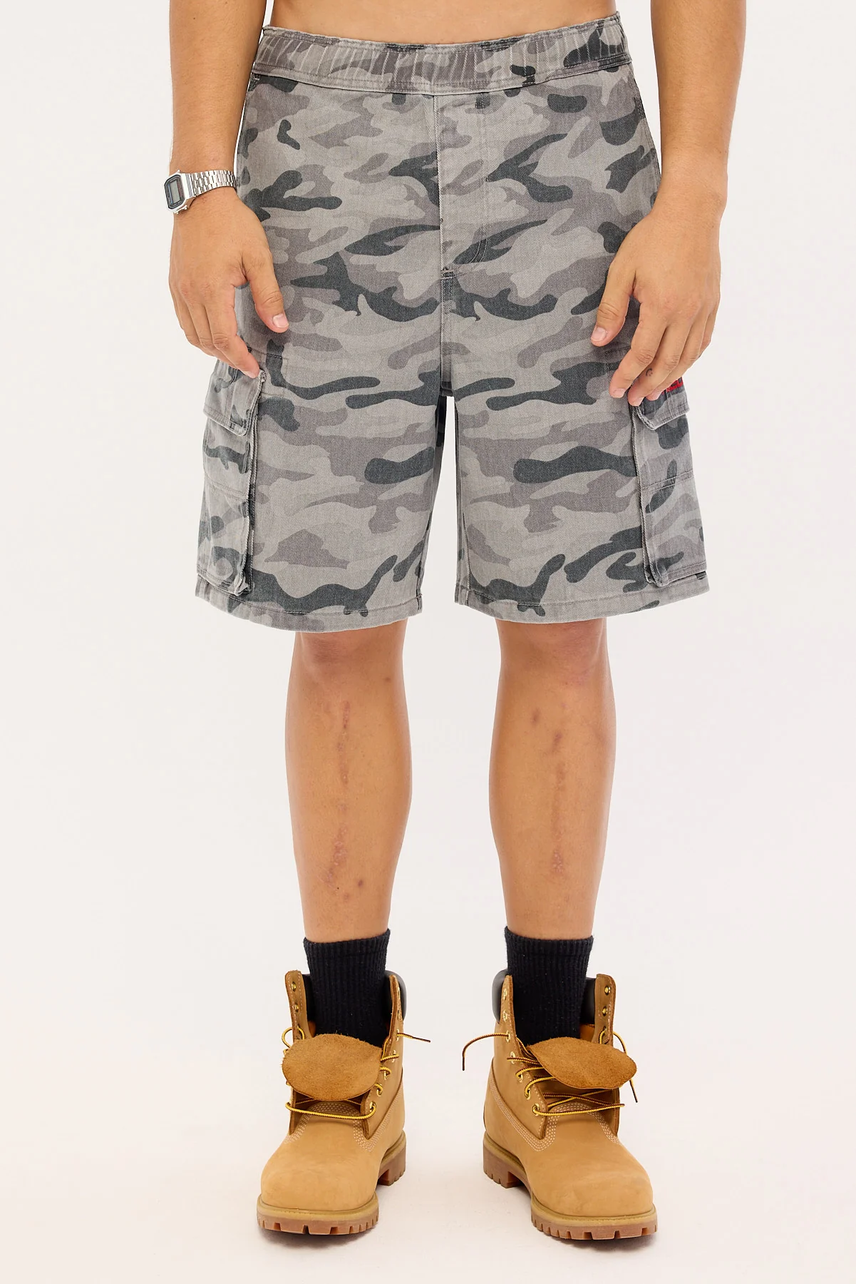 Neovision Rumble Elastic Waist Cargo Short Asphalt Camo - Image 7