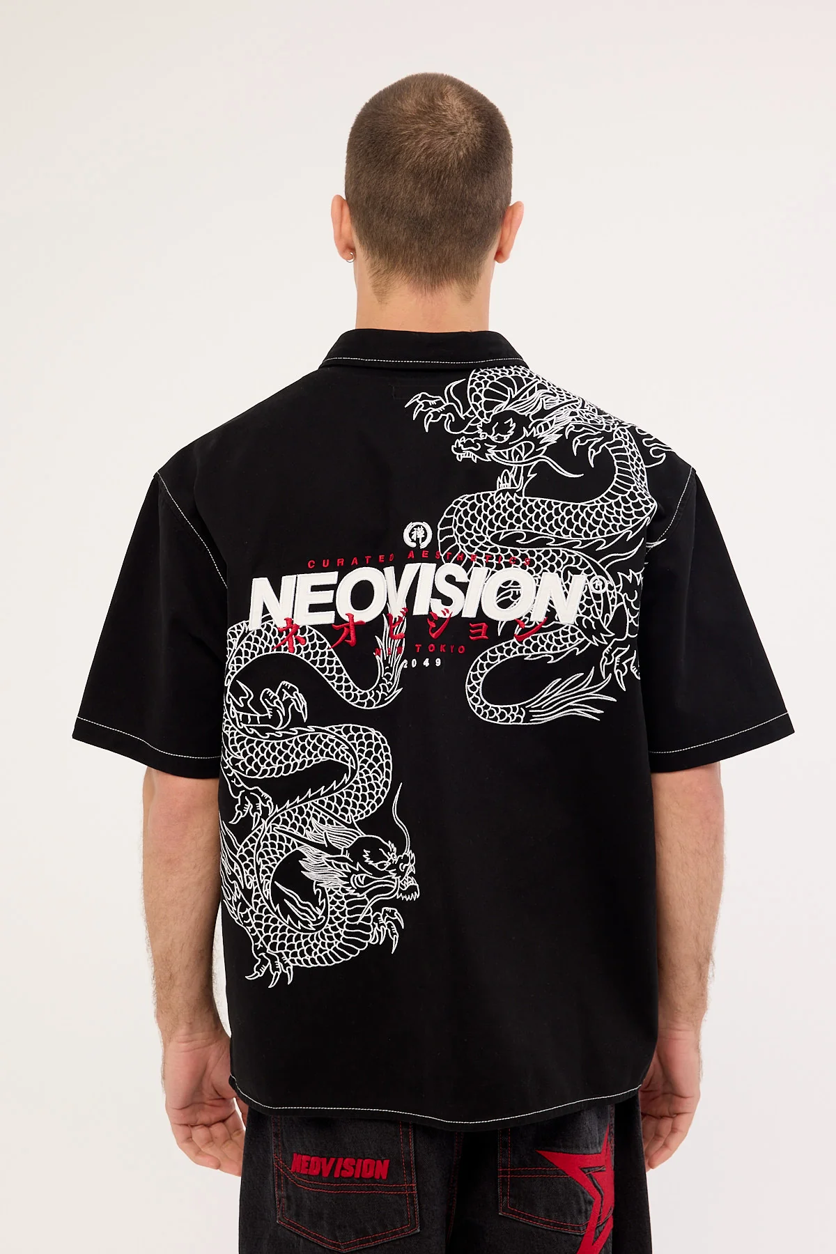 Neovision Ryuko Oversize Shirt Washed Black - Image 6