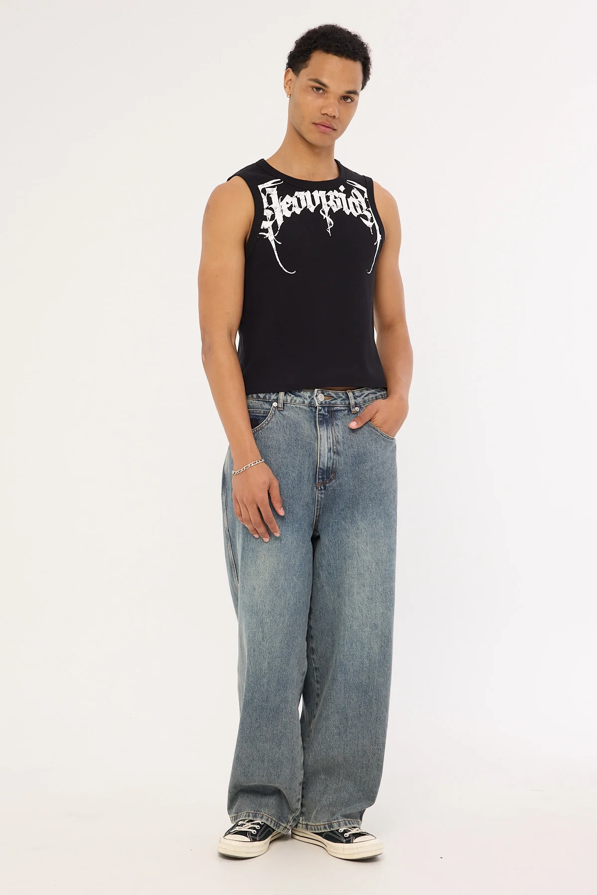 Neovision Sanctum Cropped Bound Singlet Tank Black - Image 5