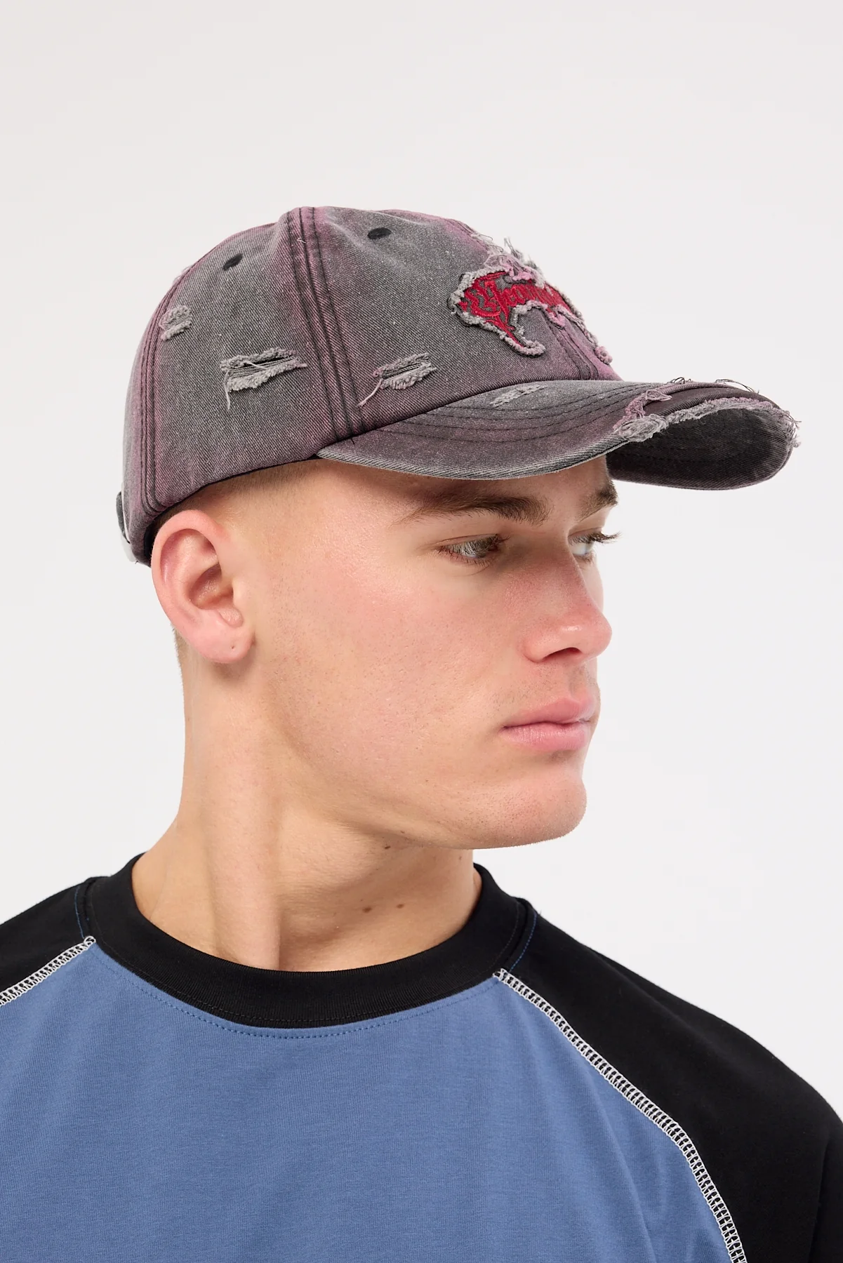 Neovision Sanctum Distressed Dad Cap Washed Black - Image 2