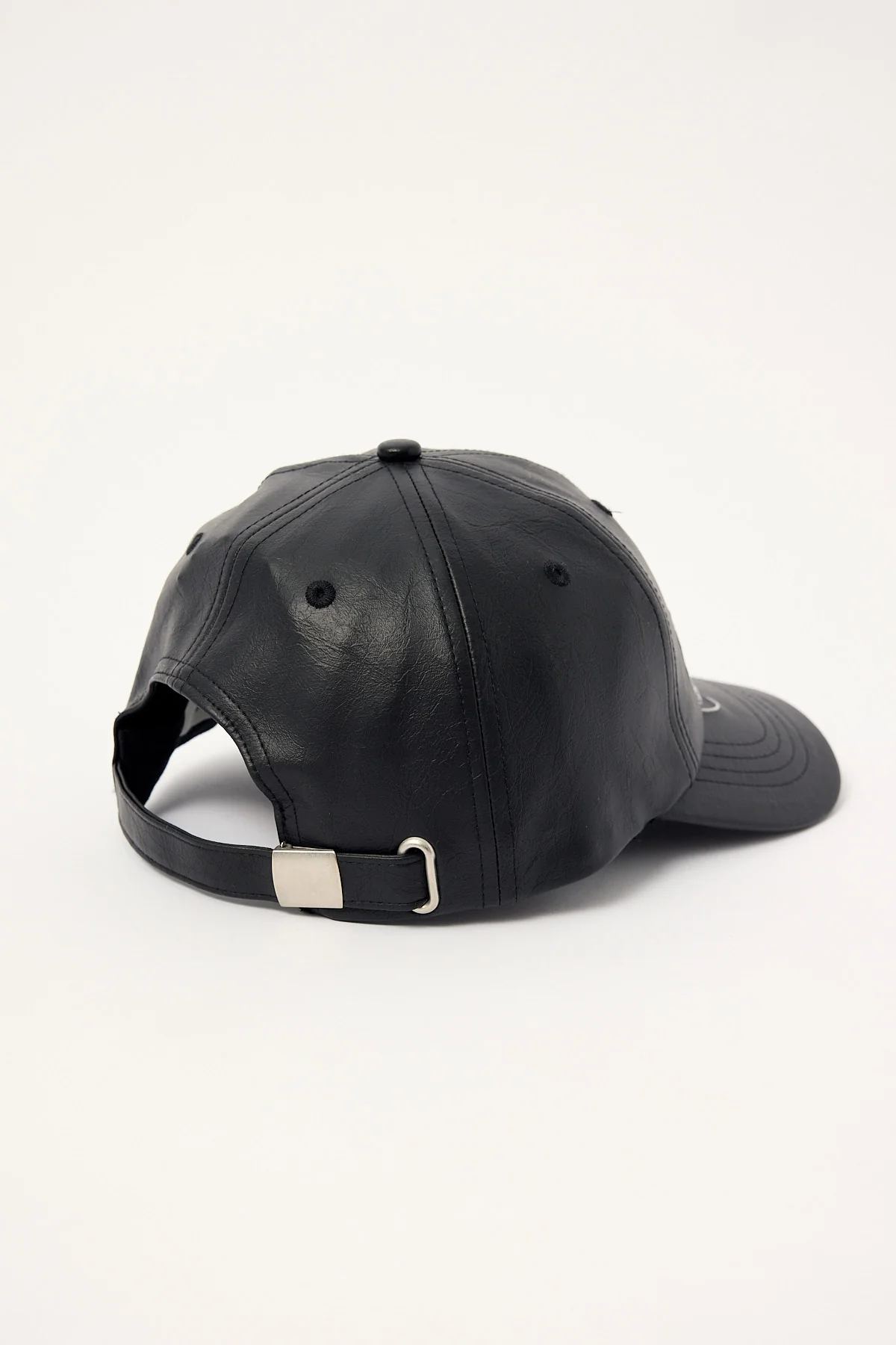 Neovision Sanctum PU Leather Dad Cap Washed Black - Image 4
