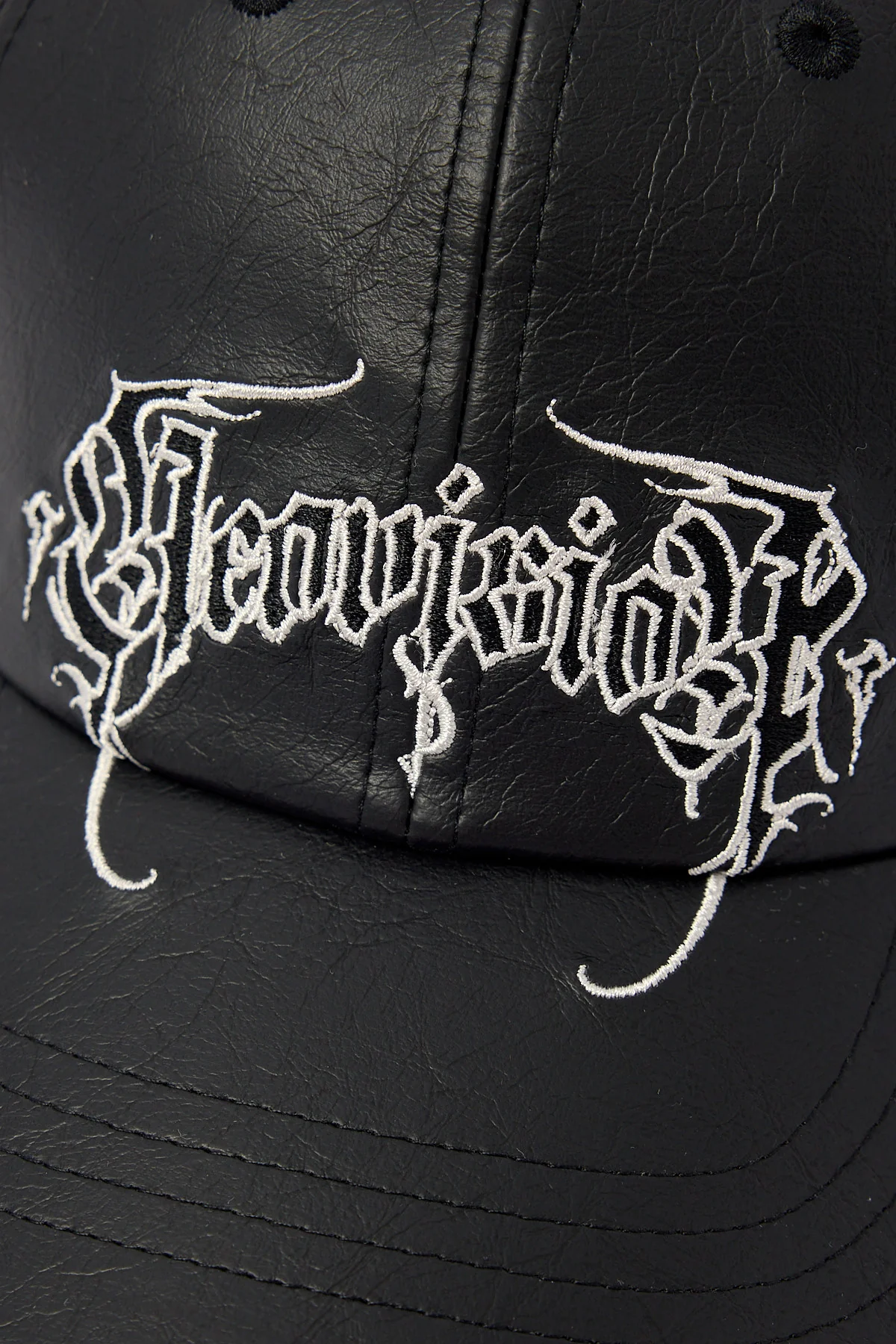 Neovision Sanctum PU Leather Dad Cap Washed Black - Image 5
