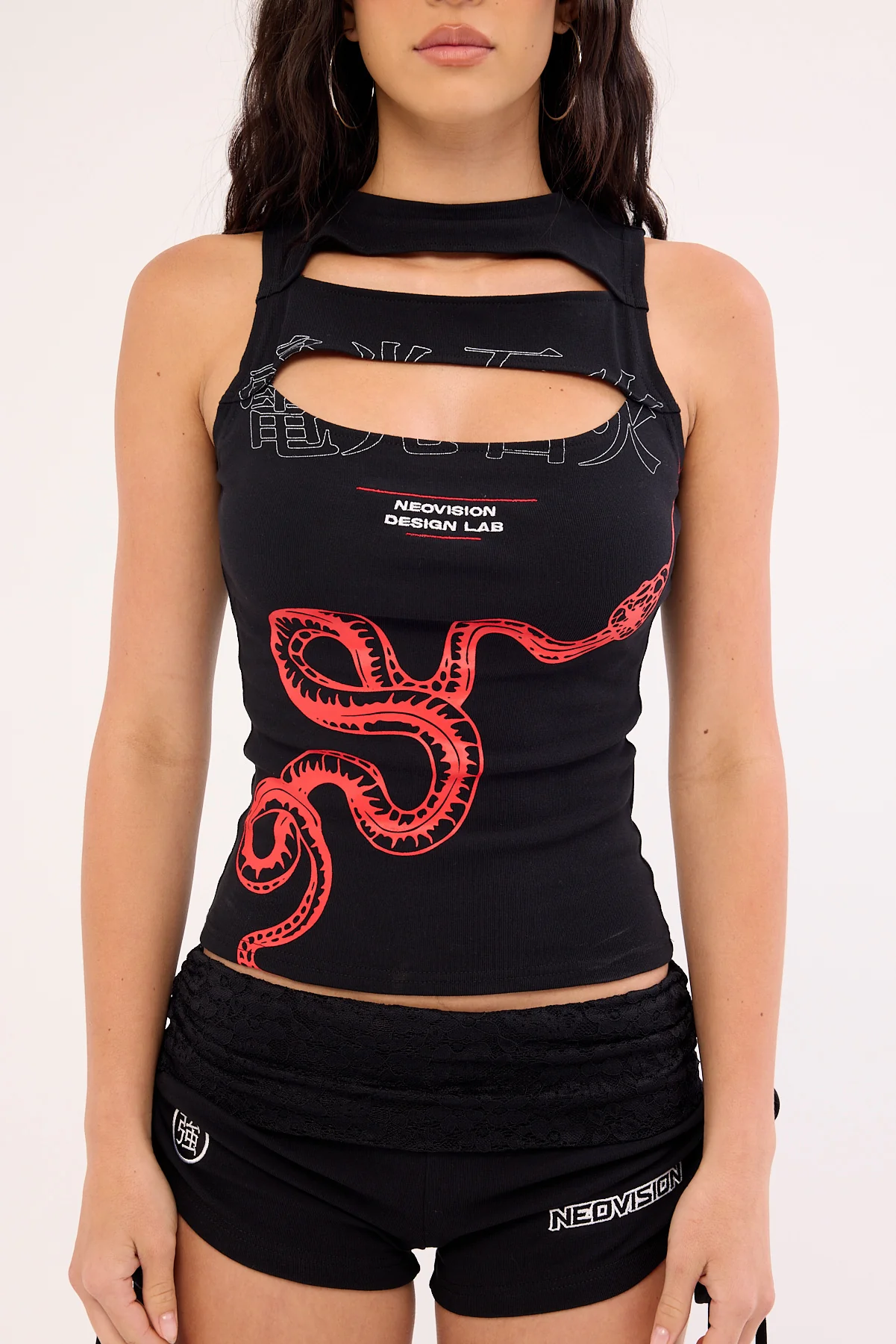 Neovision Sarpa Cut Out Tank Top Black - Image 6