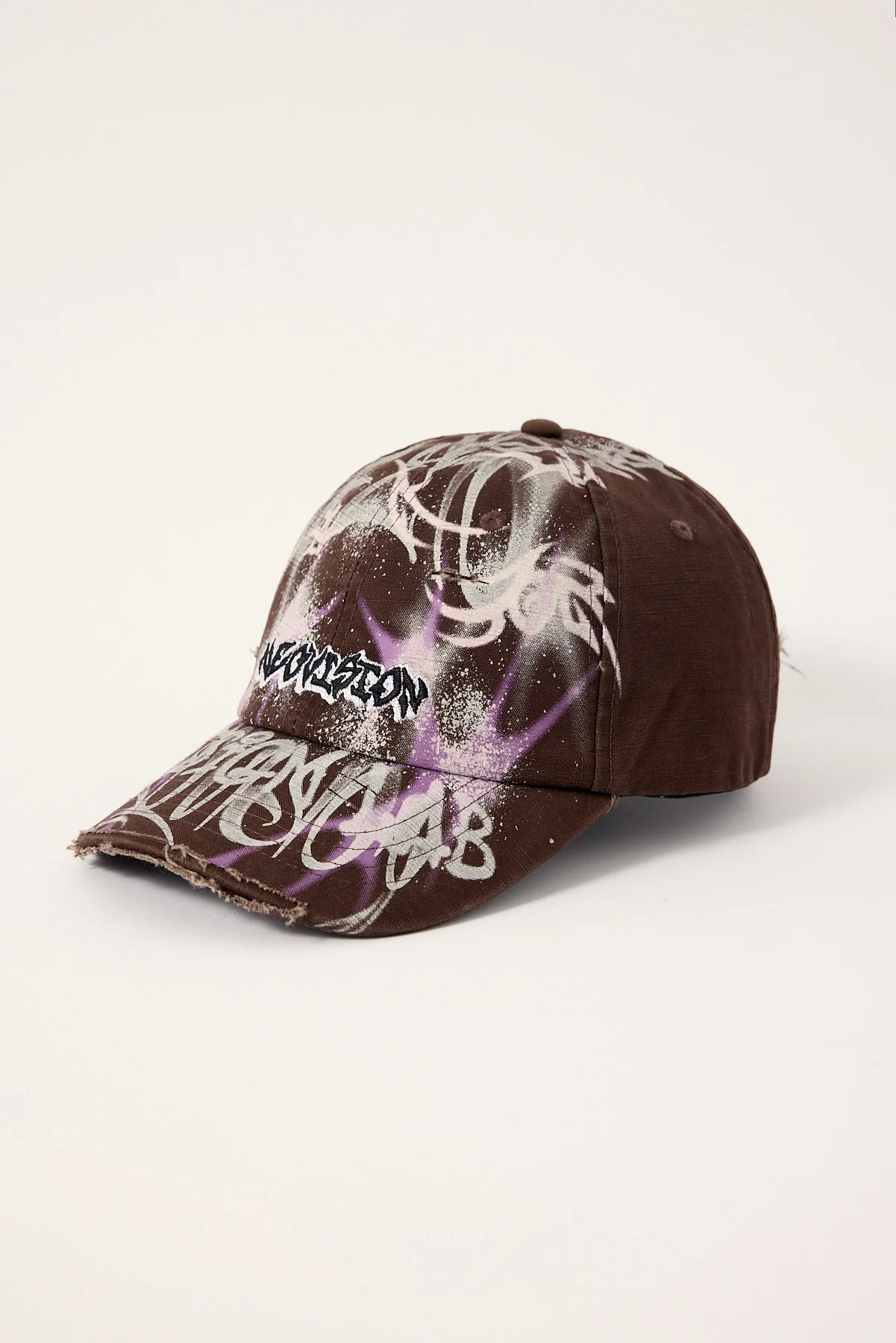 Neovision Scrawl Distressed Dad Cap Washed Brown - Image 3