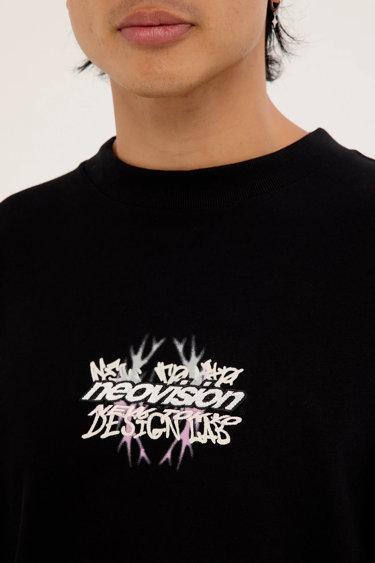 Neovision Scrawl Layered Long Sleeve Tee Black - Image 4