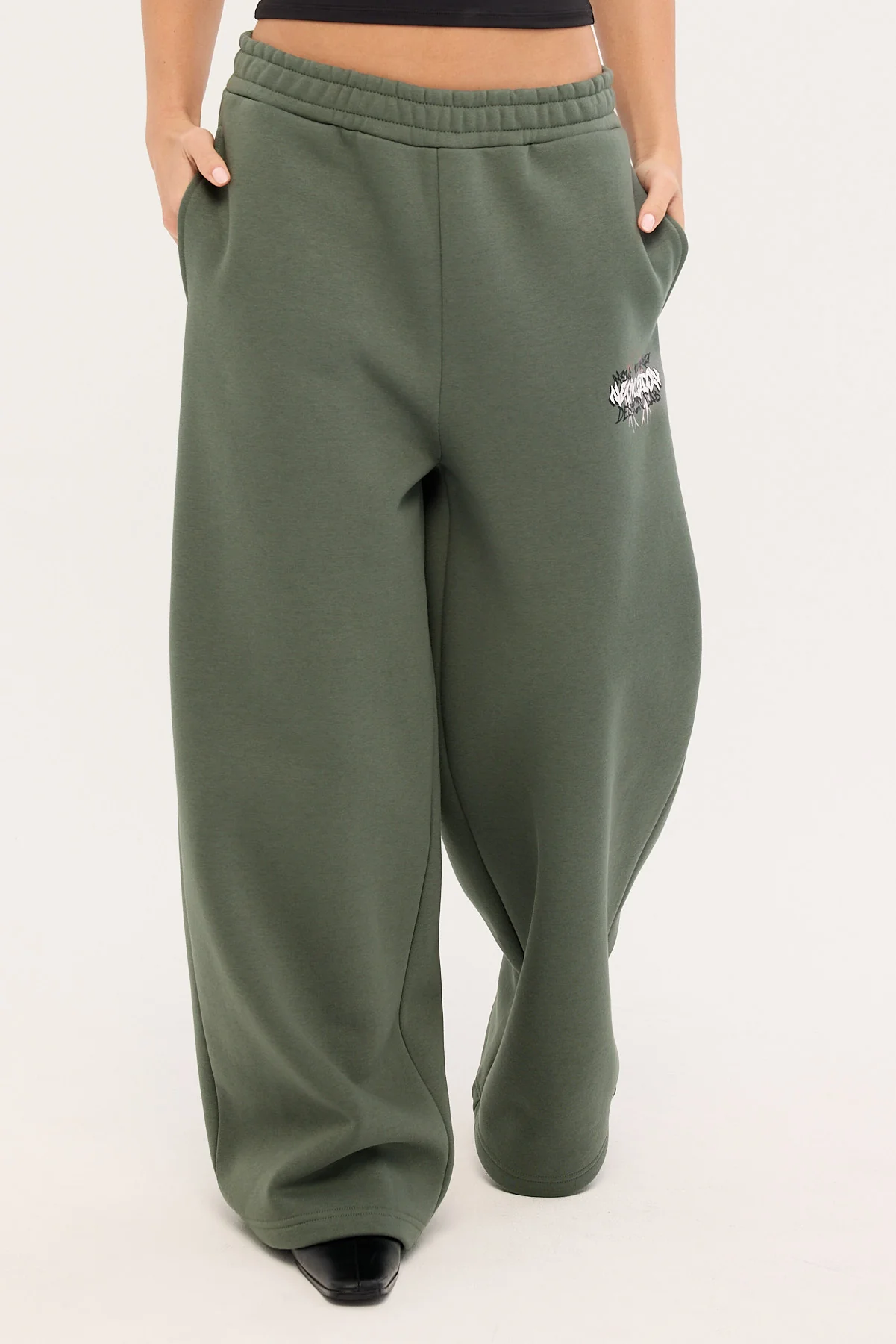 Neovision Scrawl Straight Leg TrackPant Khaki Green - Image 2