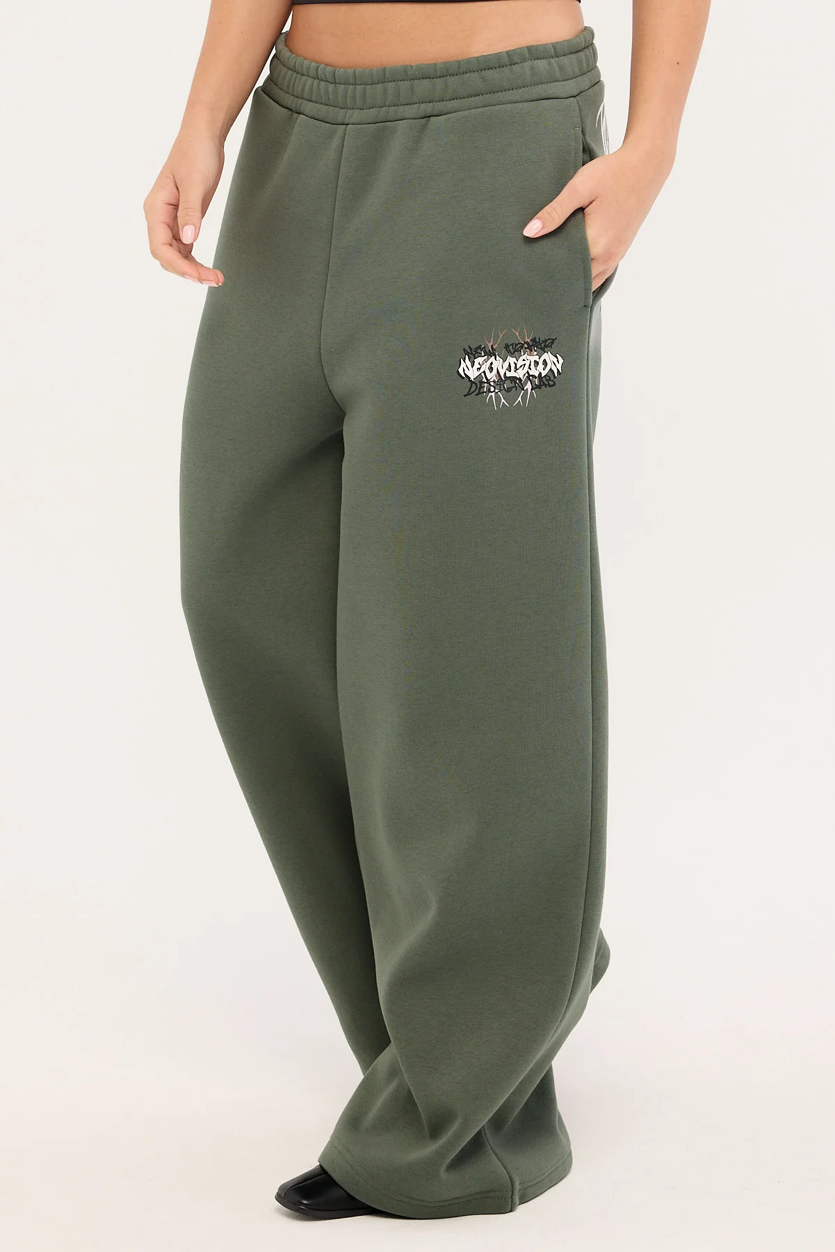 Neovision Scrawl Straight Leg TrackPant Khaki Green - Image 6