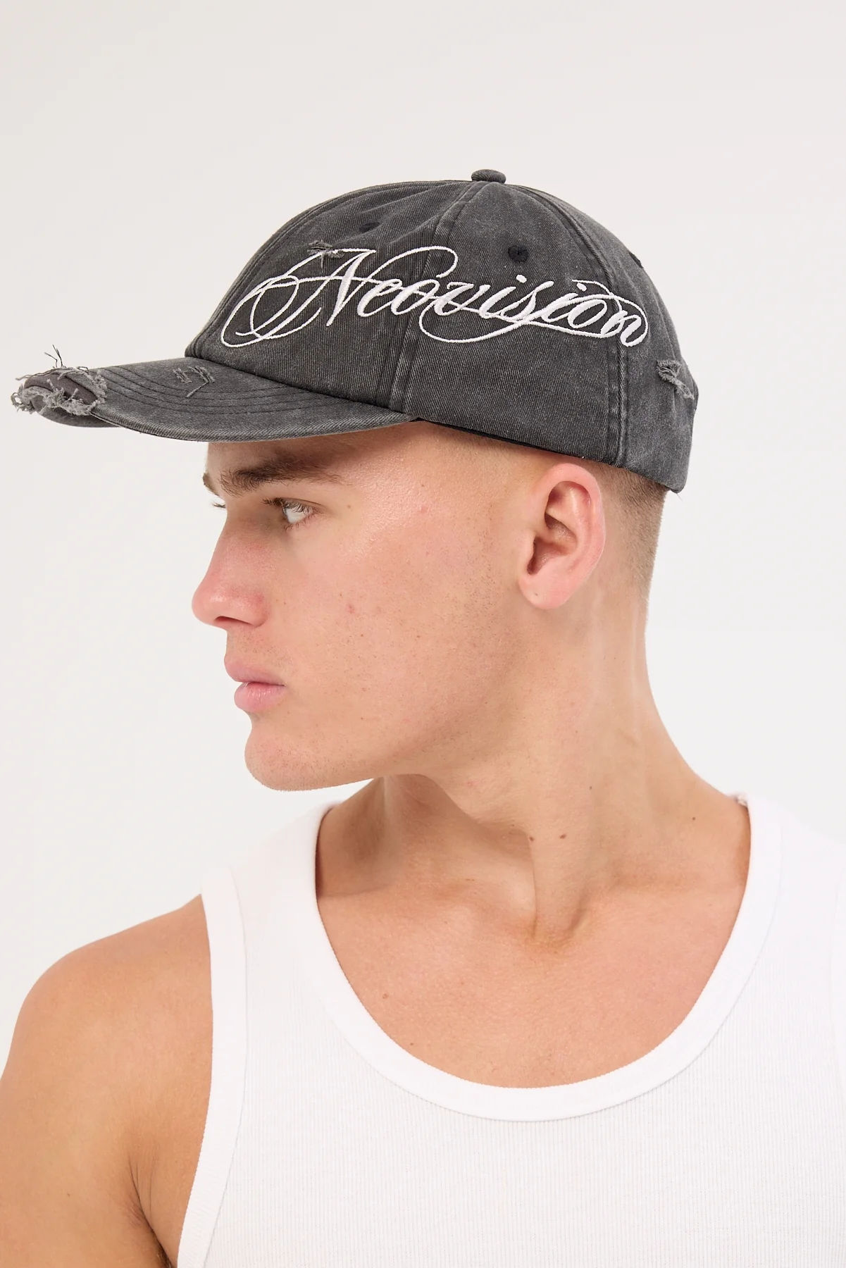 Neovision Scripture Distressed Dad Cap Washed Black - Image 5