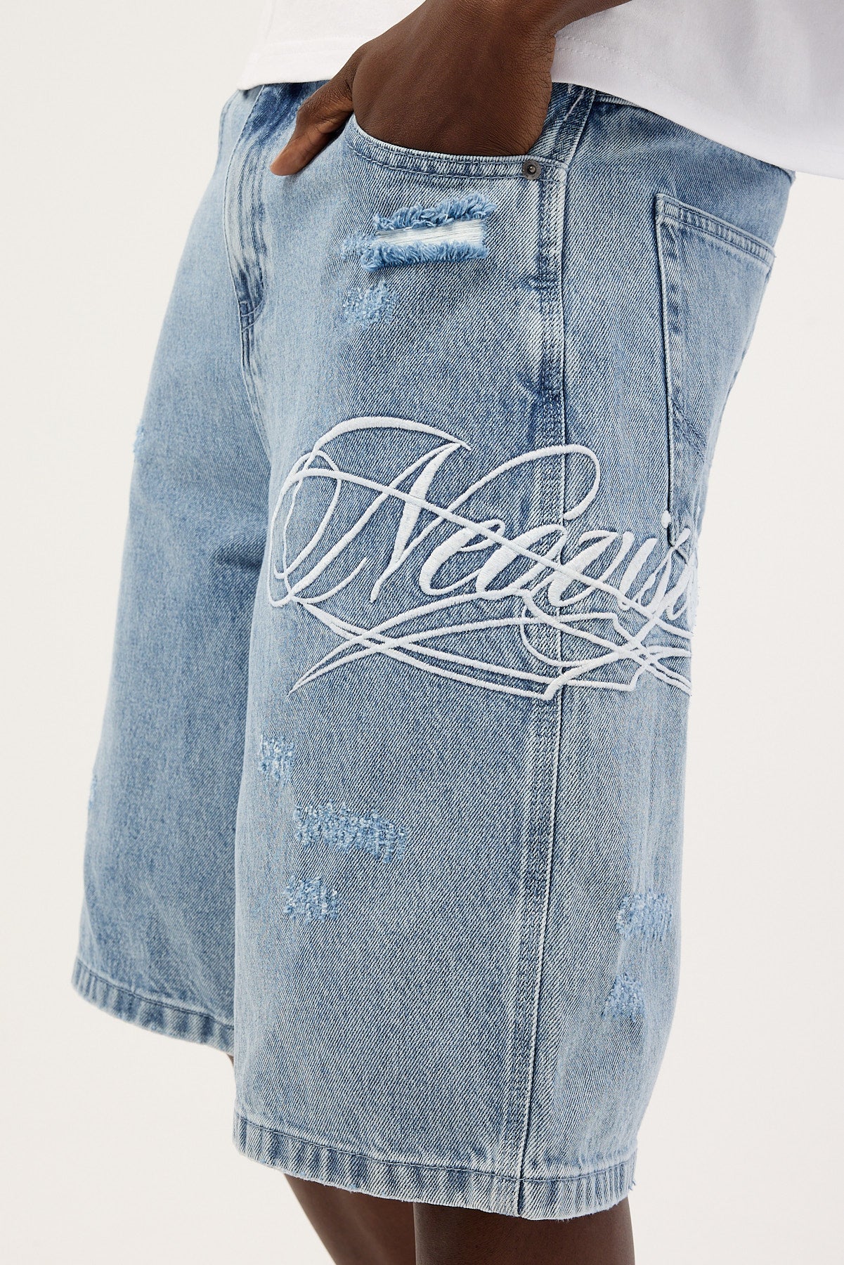Neovision Scripture Nexa Baggy Jort Ash Blue - Image 6
